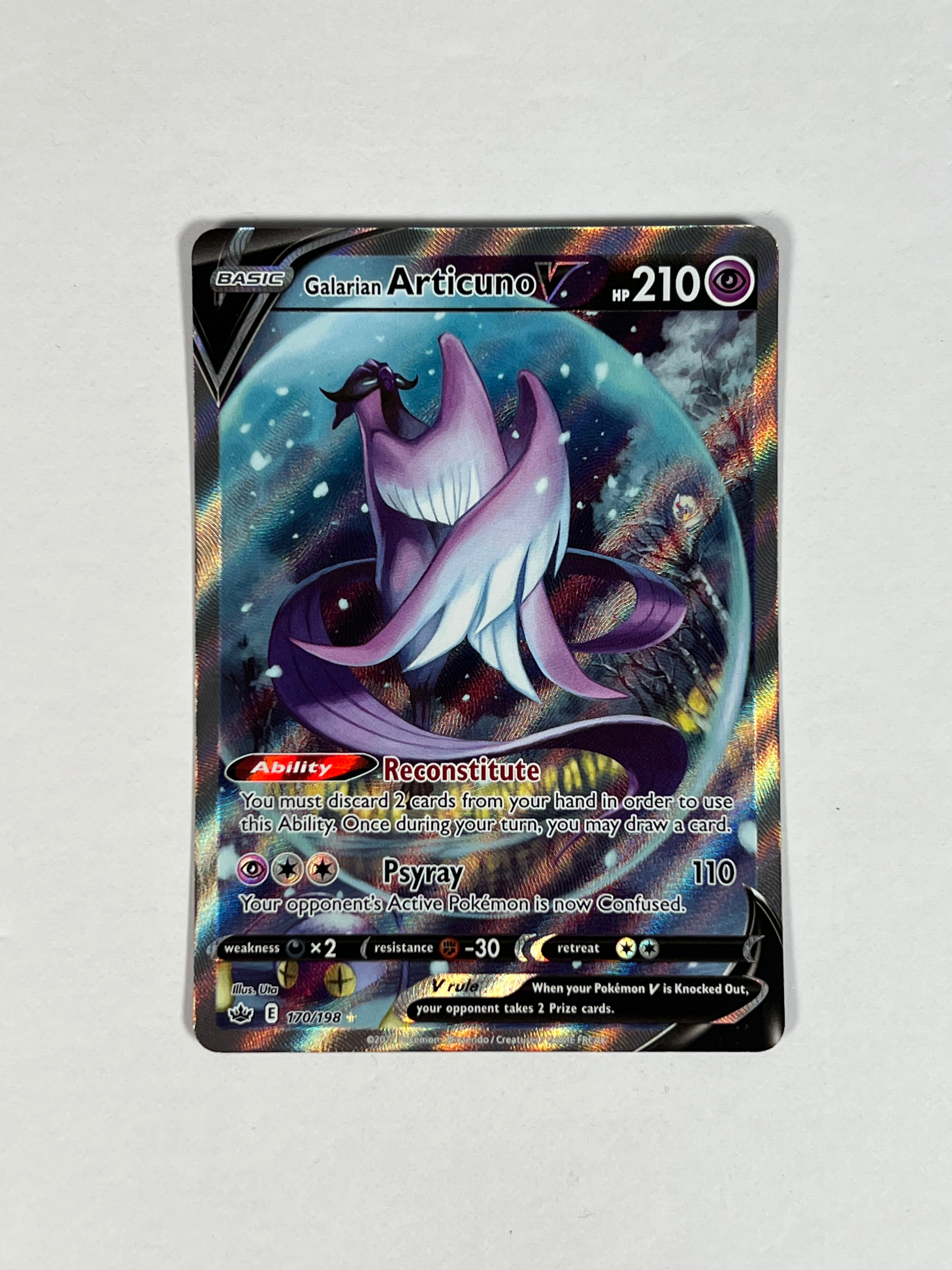 2021 Chilling Reign Galarian Articuno V Alt Art 170/198