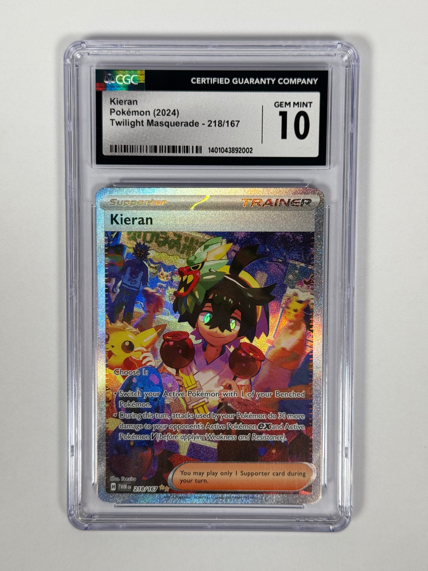 CGC 10 Twilight Masquerade Kieran SIR 218/167