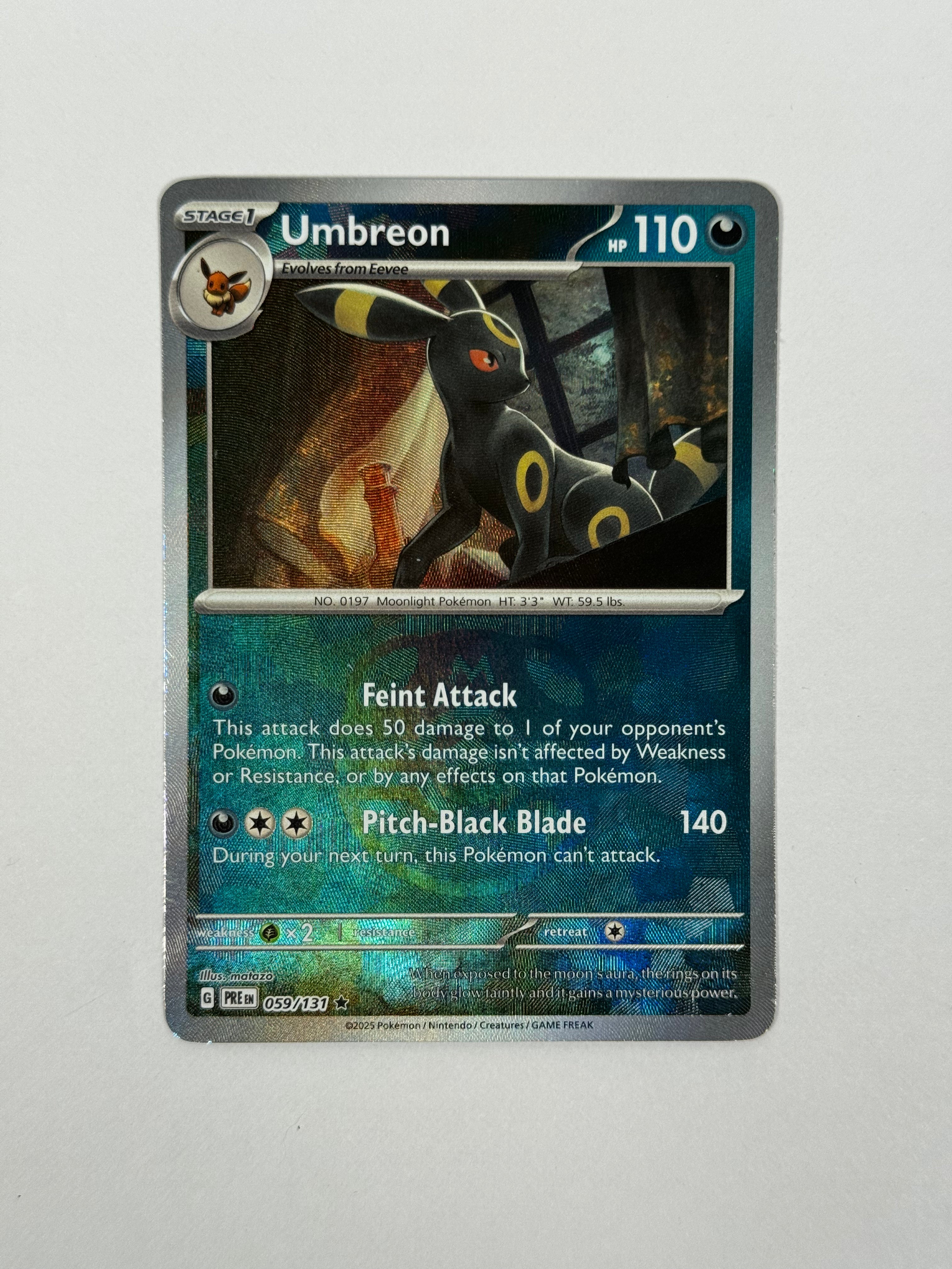 2025 Prismatic Evolutions Umbreon Master Ball 059/131