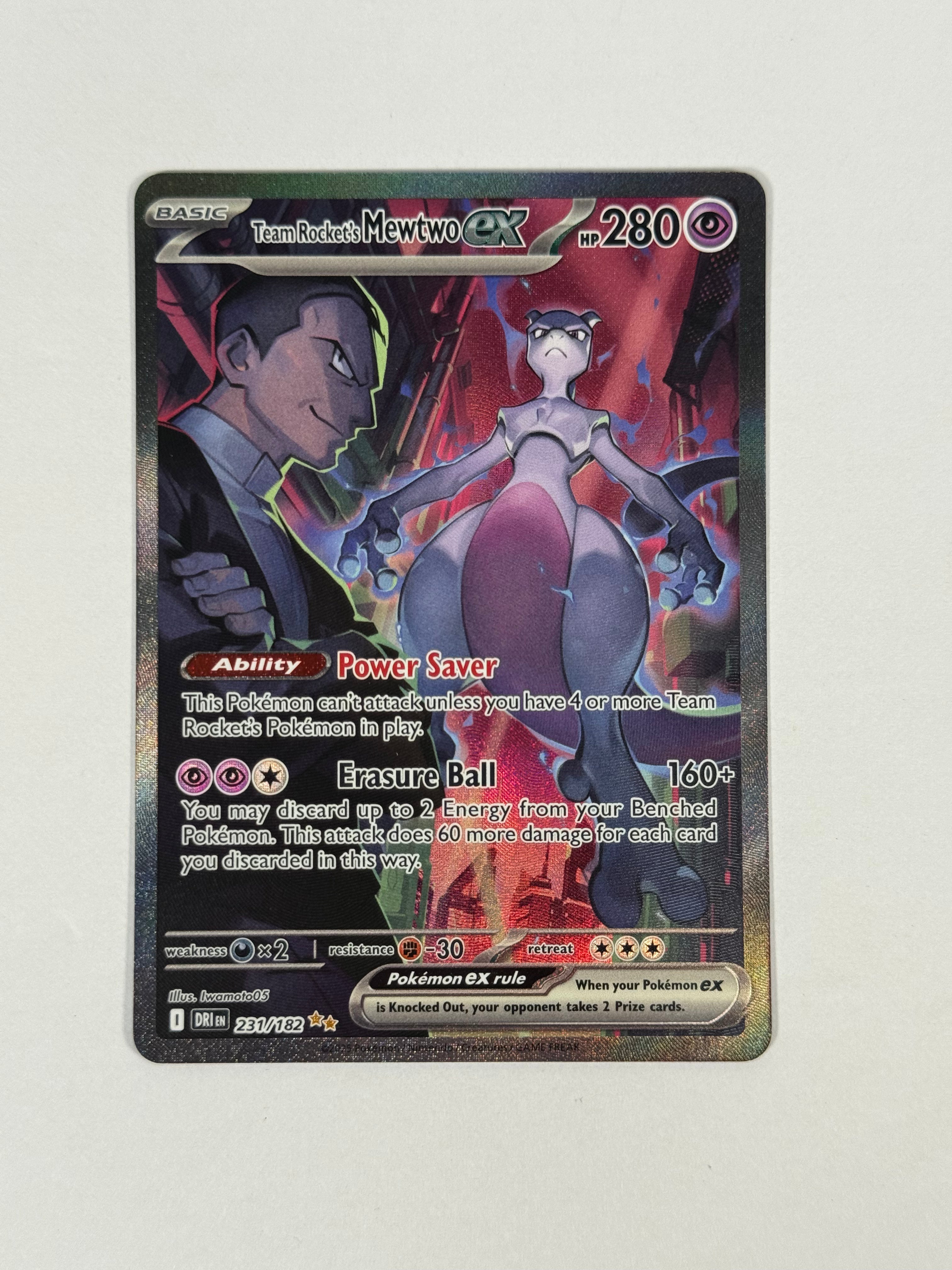 2025 Destined Rivals Team Rocket's Mewtwo ex SIR 231/182
