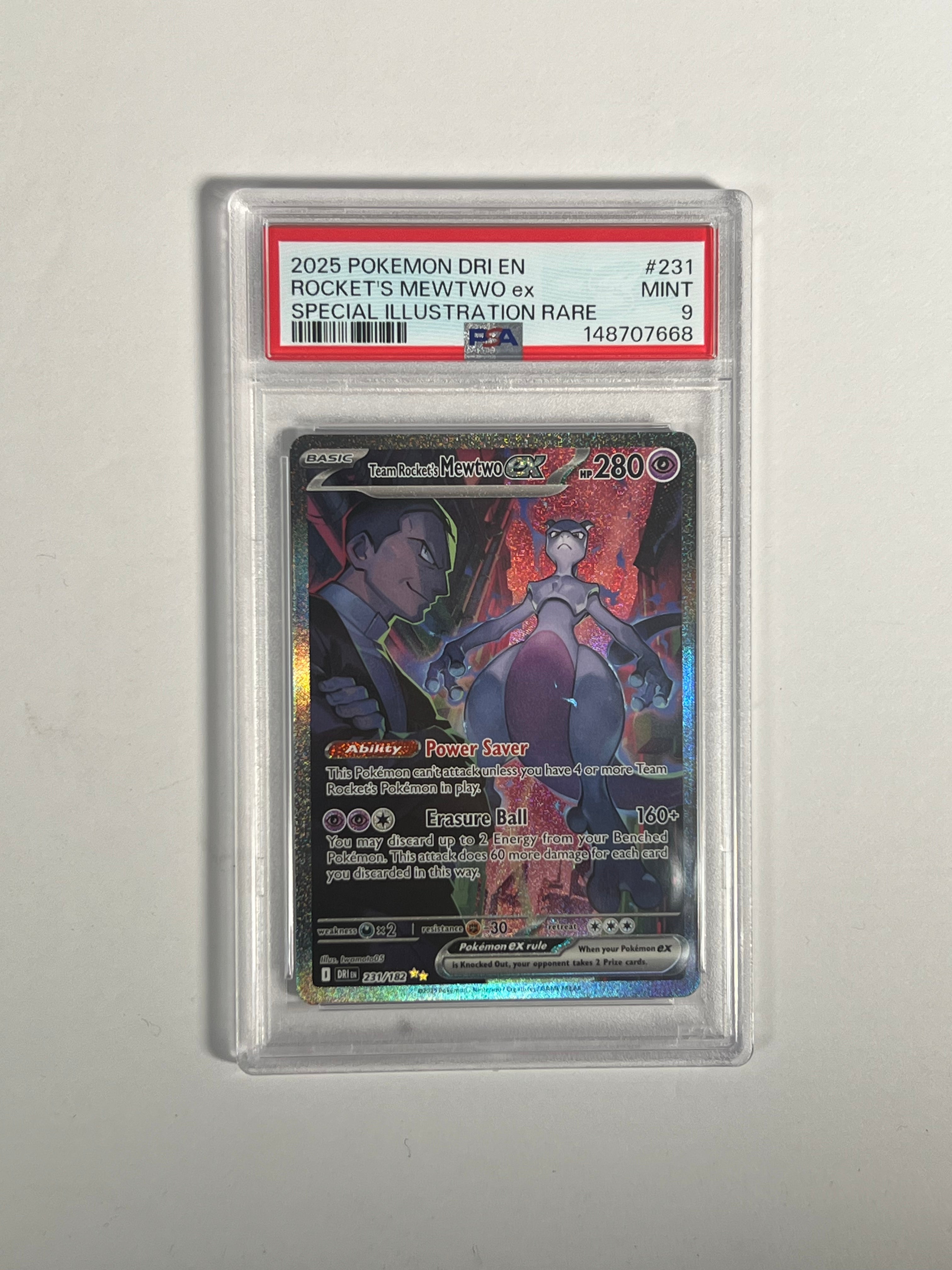 2025 Destined Rivals Team Rocket’ s Mewtwo ex SIR 231/182