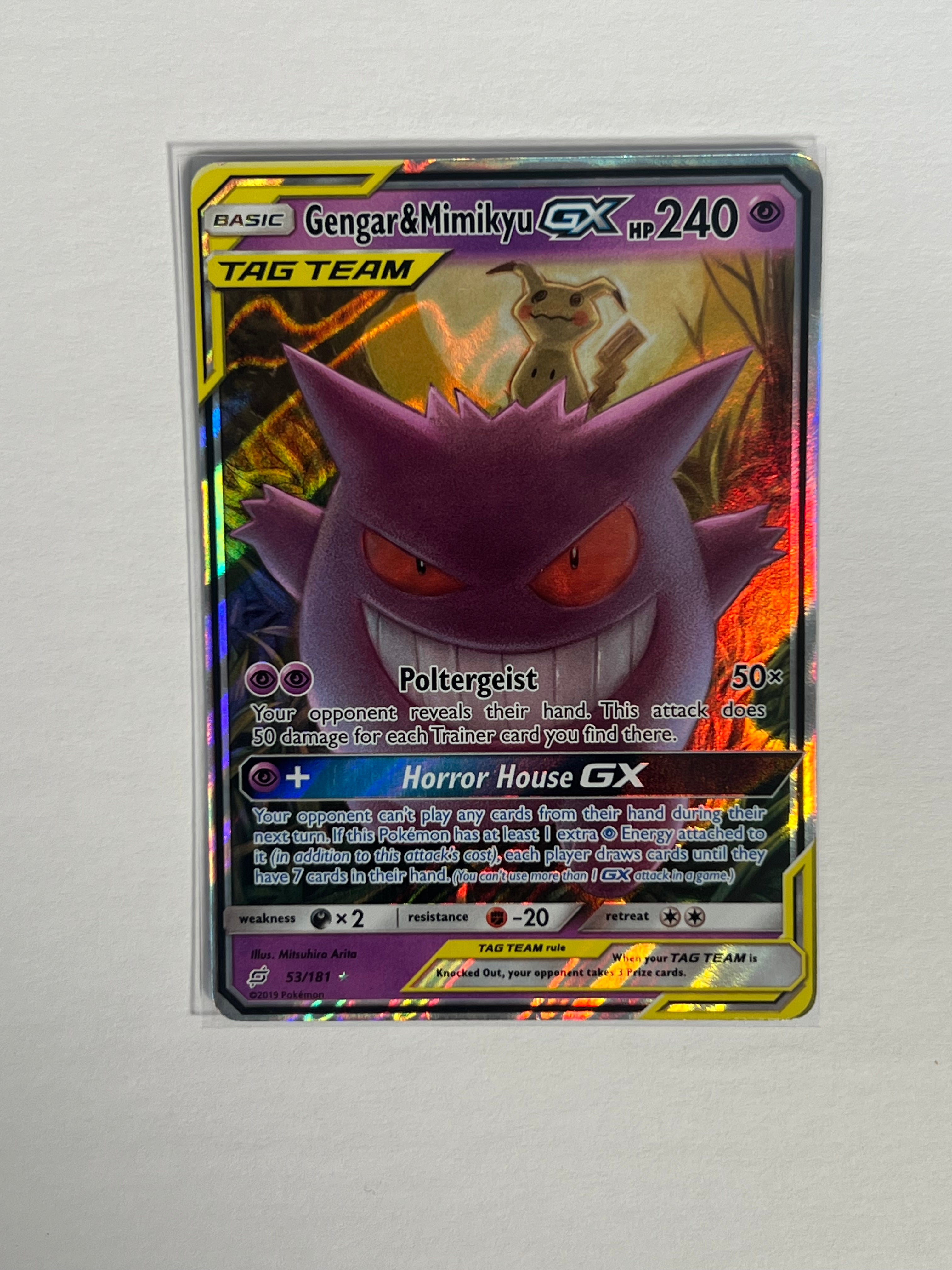 2019 Team Up Gengar & Mimikyu GX Tag Team 53/181