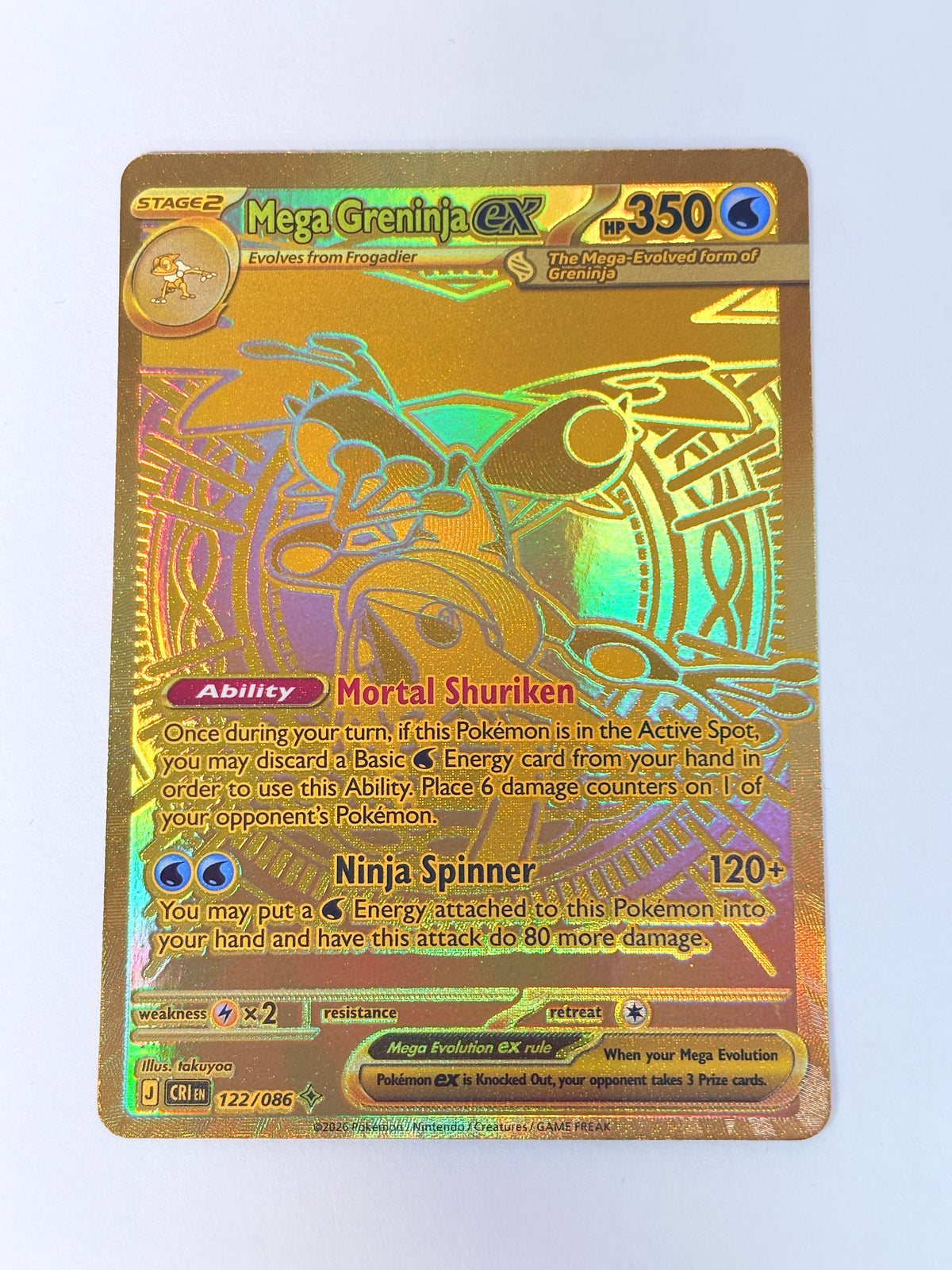 2026 Chaos Rising Mega Greninja ex MUR 122/86