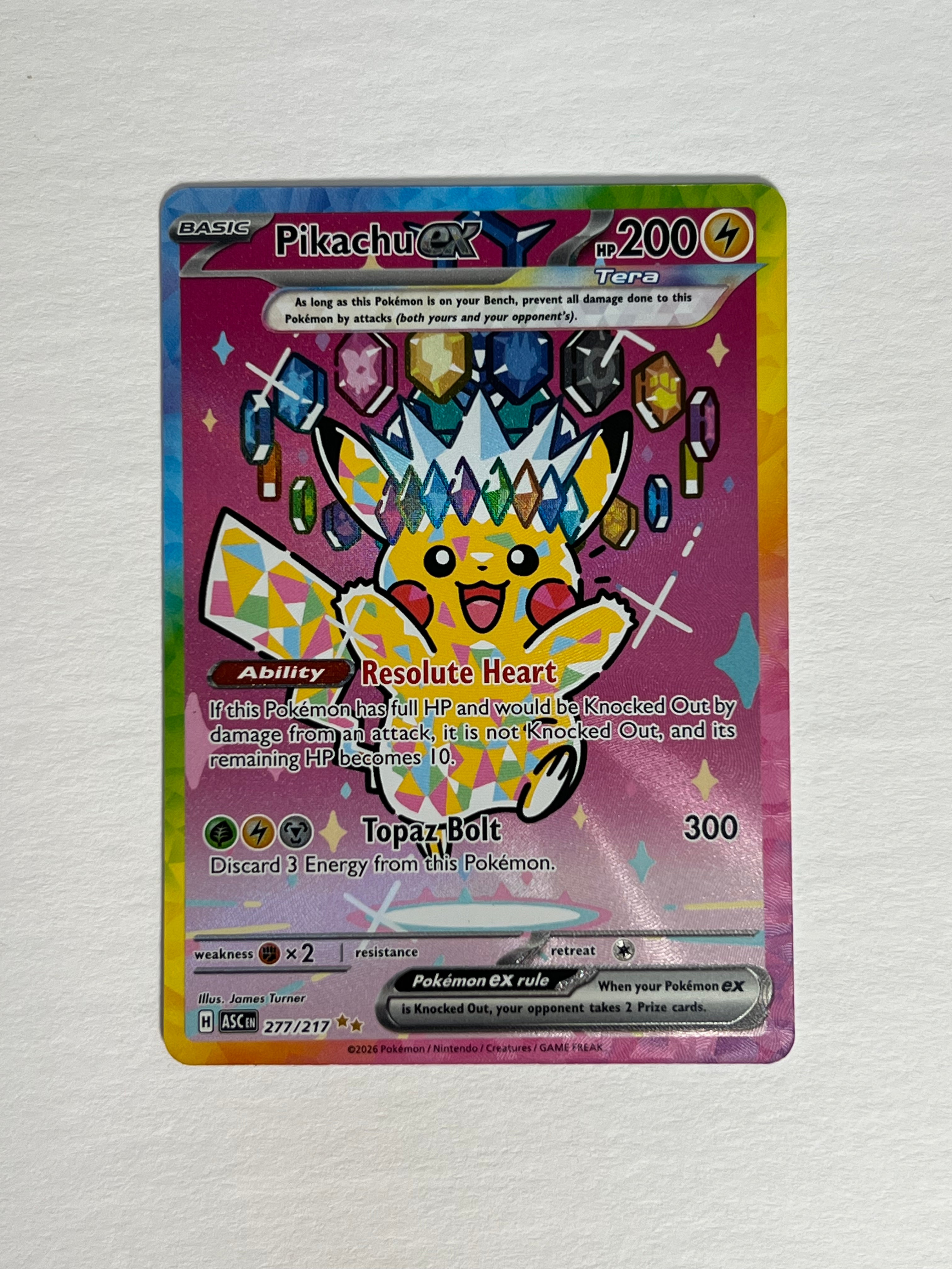 2026 Acended Hero’s Pikachu Ex Sir 277/217