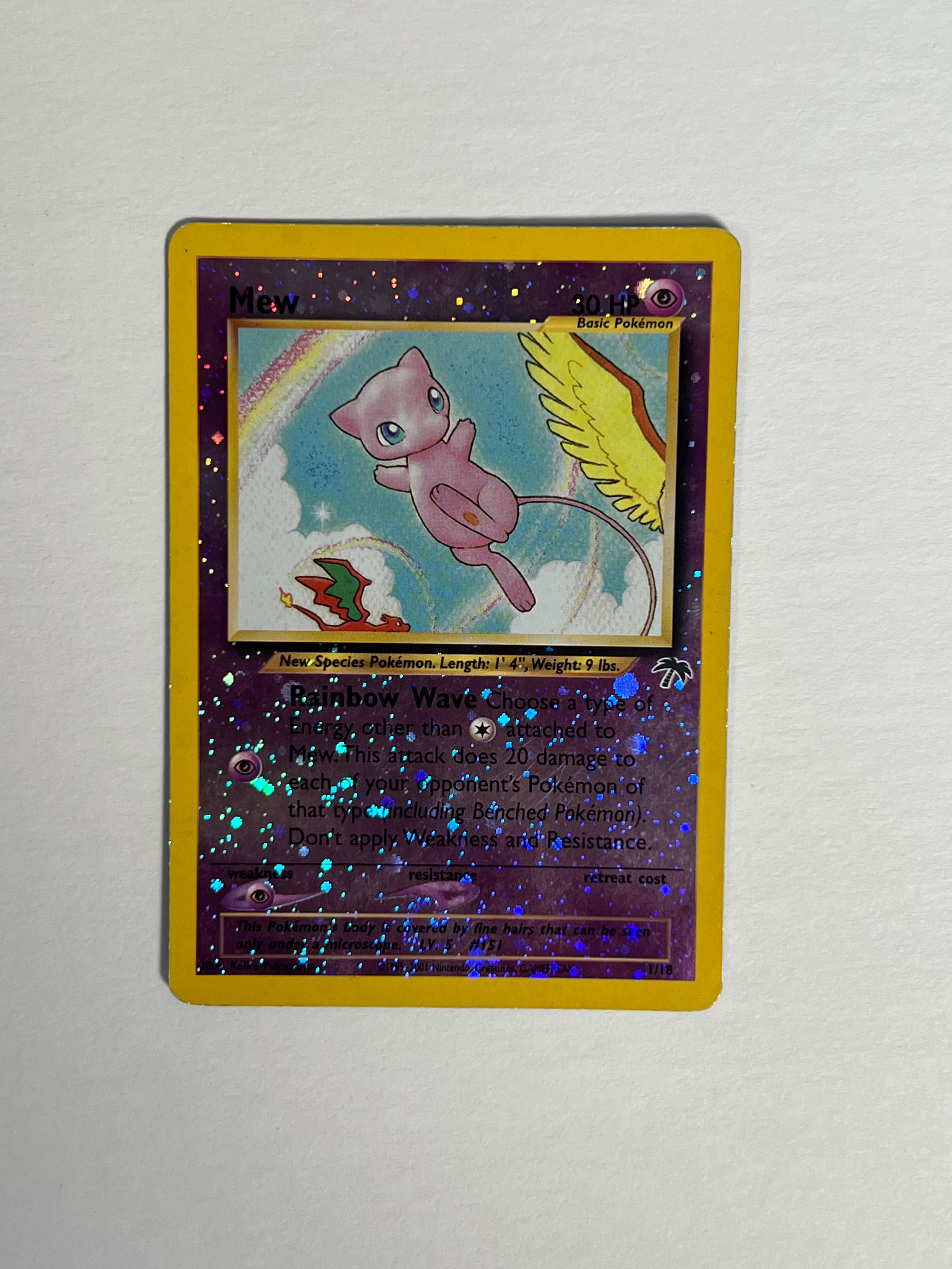 2001 Southern Island Mew Reverse Holo 1/18