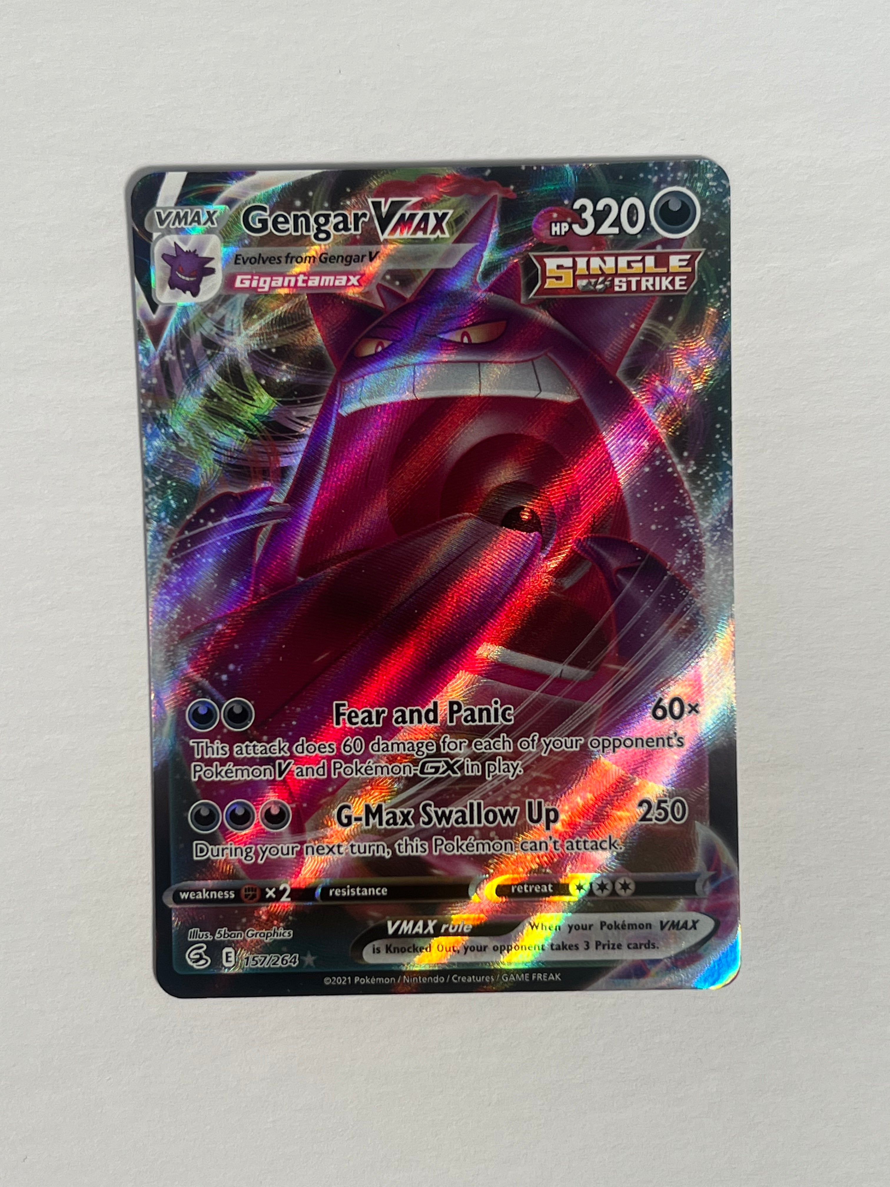2021 Fusion Strike Gengar Vmax 157/264