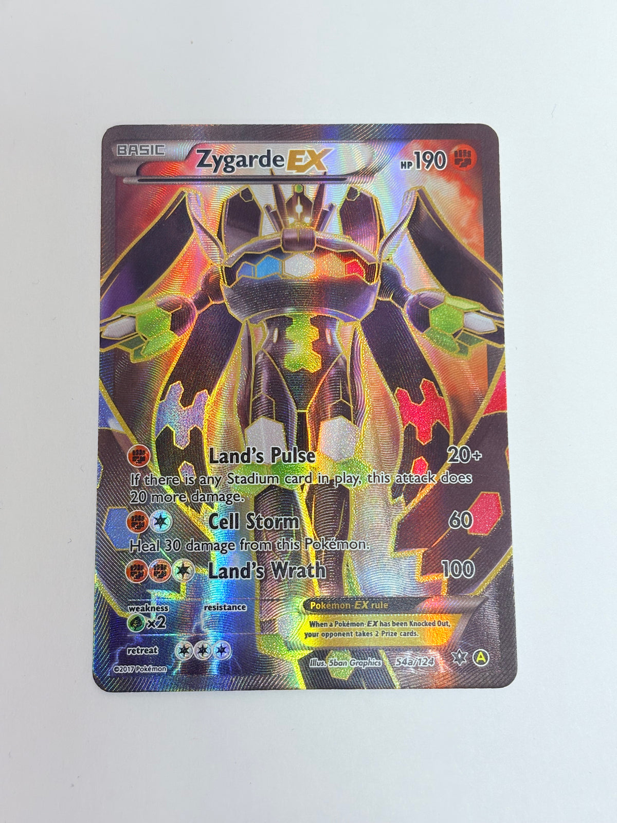 2017 Promo Zygarde EX Full Art 54a/124