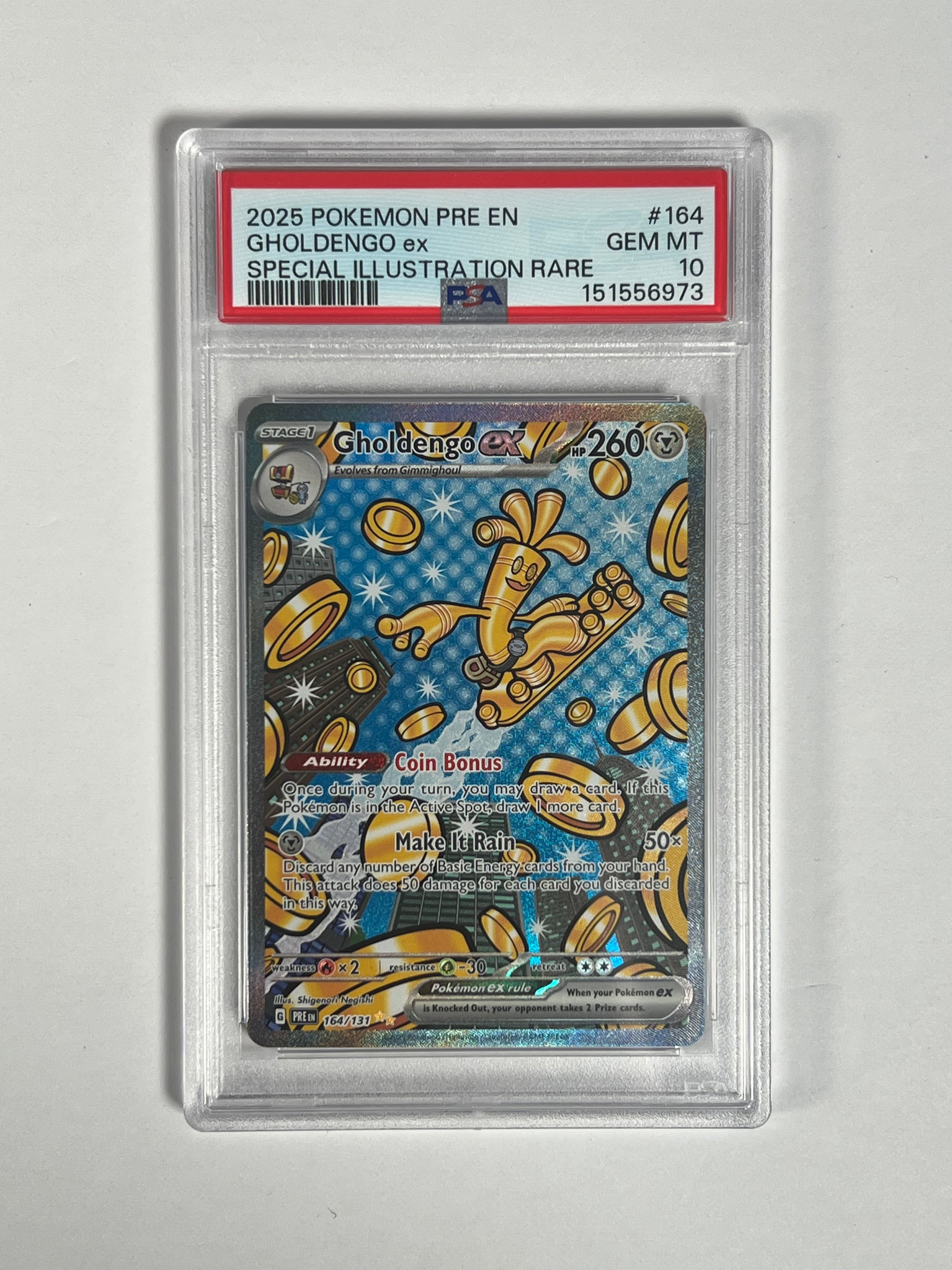 PSA 10 Prismatic Evolution Gholdengo ex 164/131