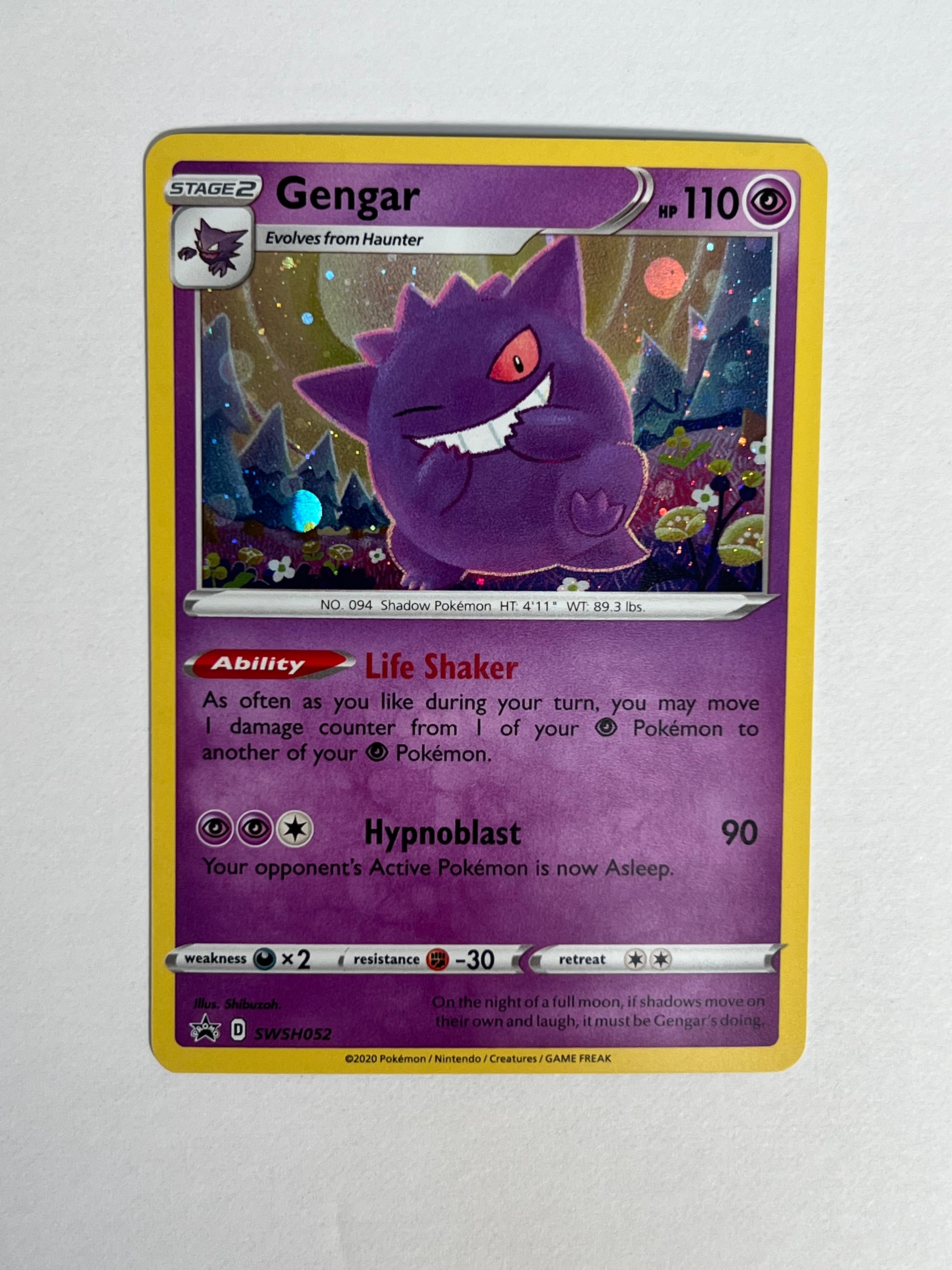 2020 Gengar Black Star Promo SWSH052