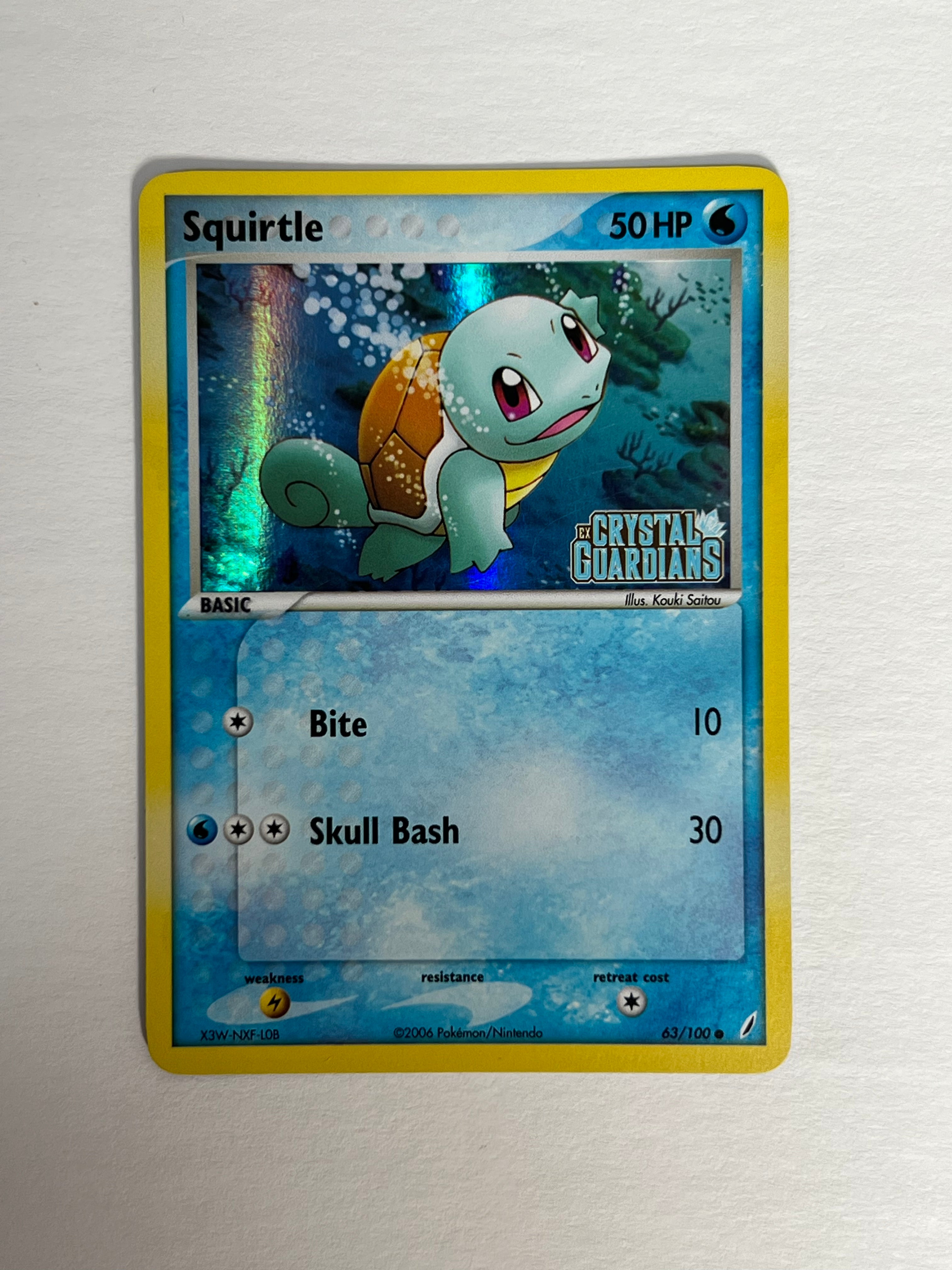 2006 Crystal Guardians Squirtle Reverse Holo 63/100