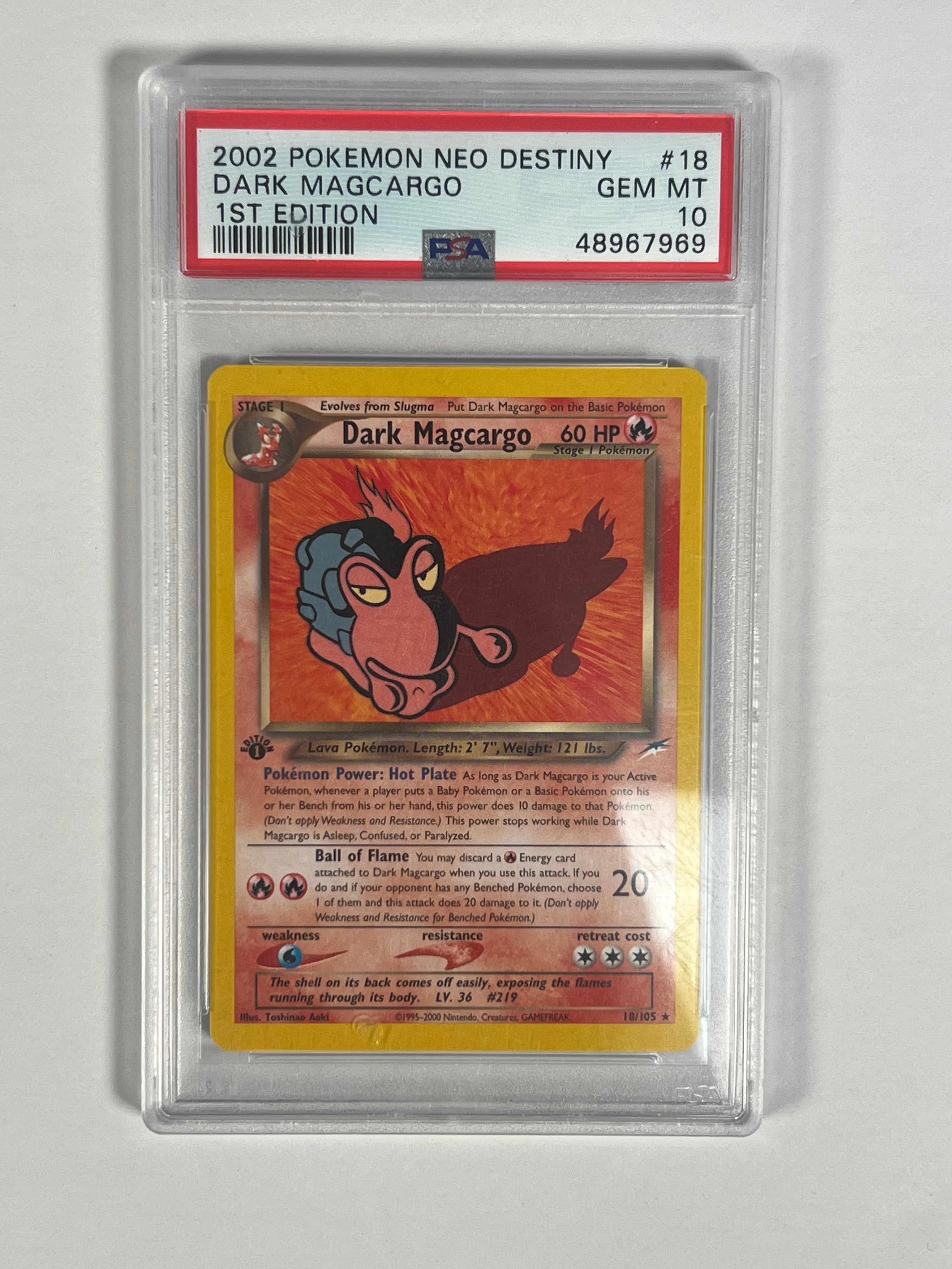 2002 Neo Destiny Dark Magcargo First Edition 18/105