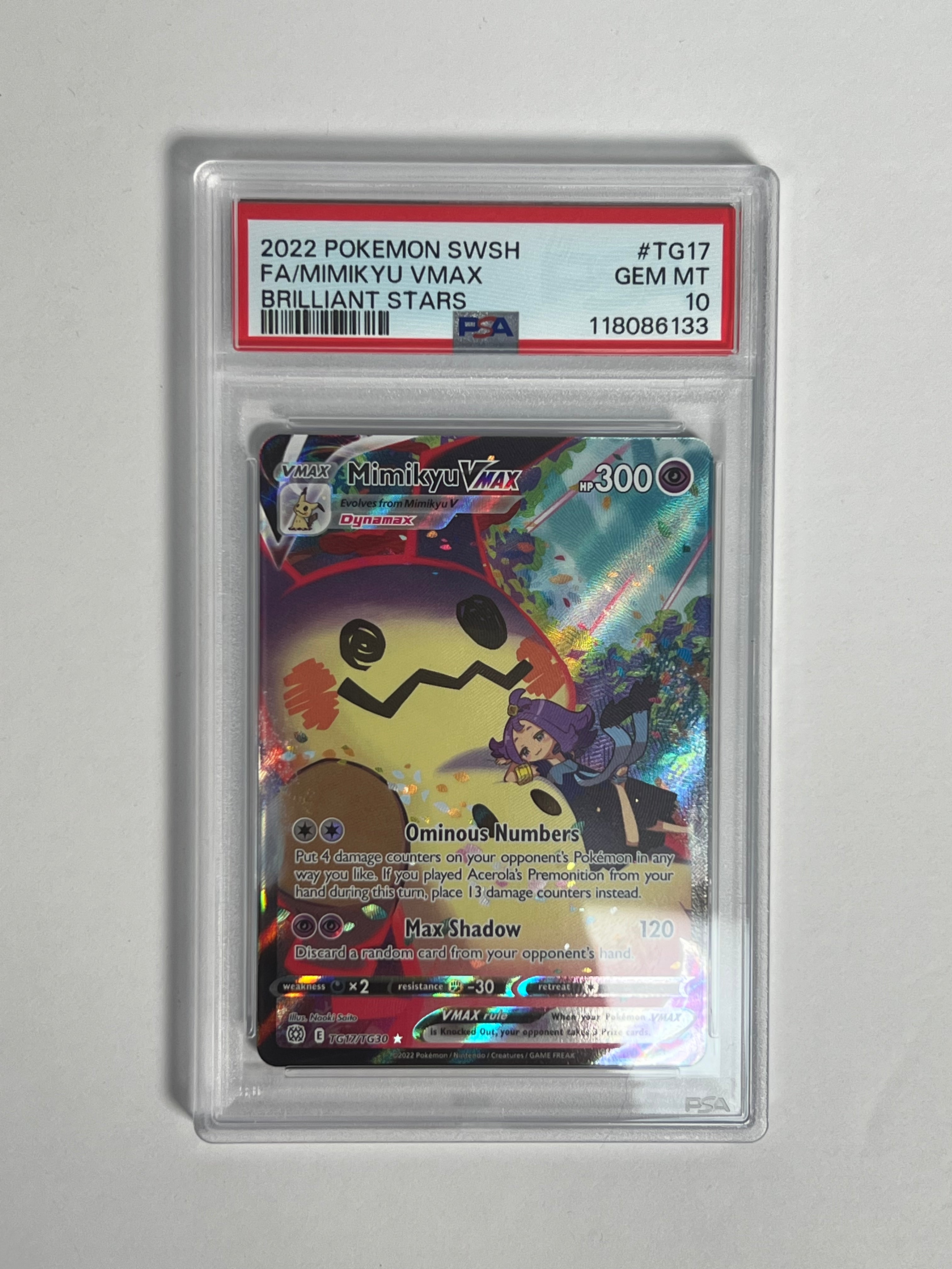 2022 Brilliant Stars Mimikyu Vmax Trainer Gallery Tg17/Tg30