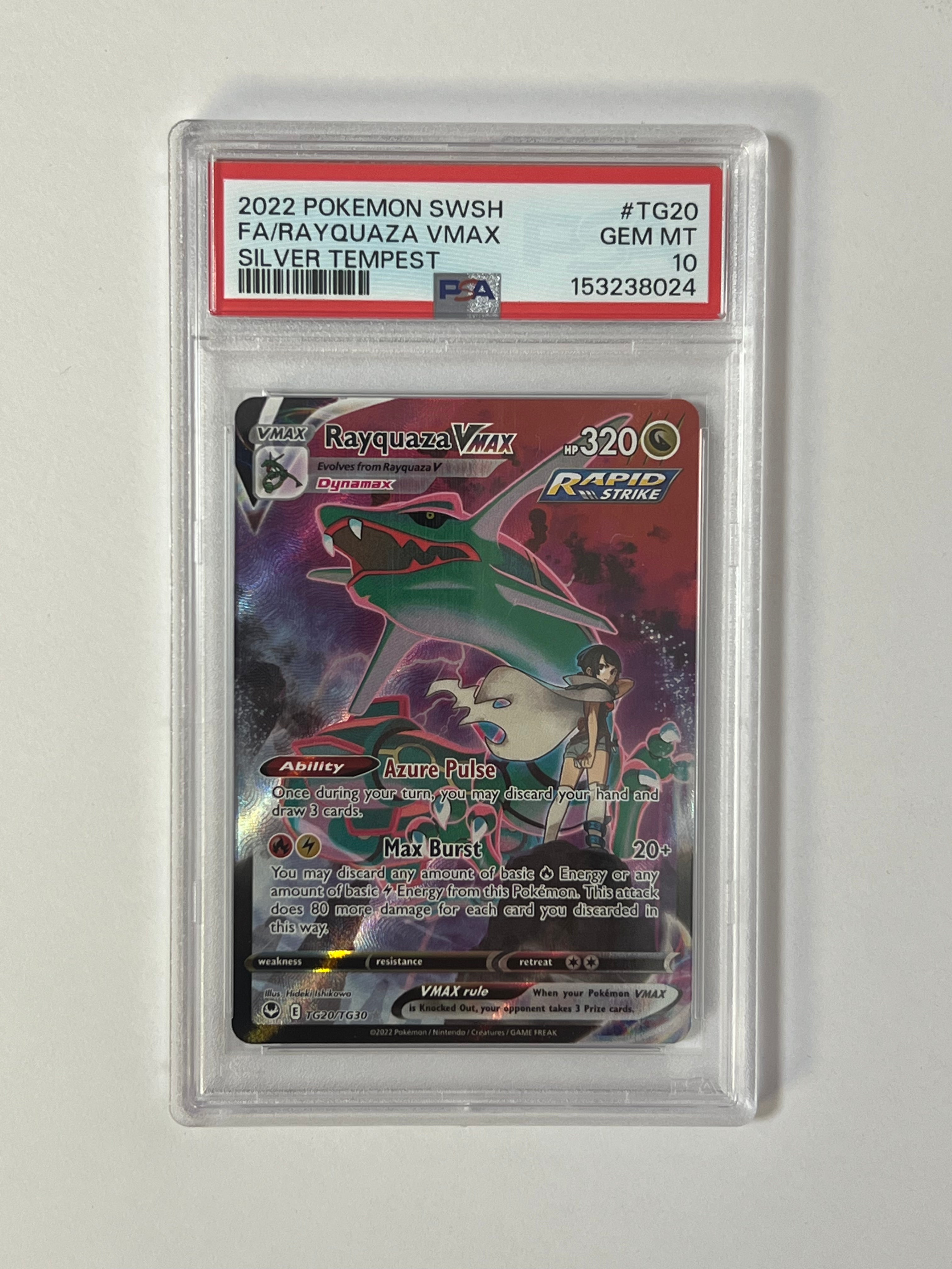 PSA 2022 Silver Tempest Rayquaza Vmax Tg20/TG30