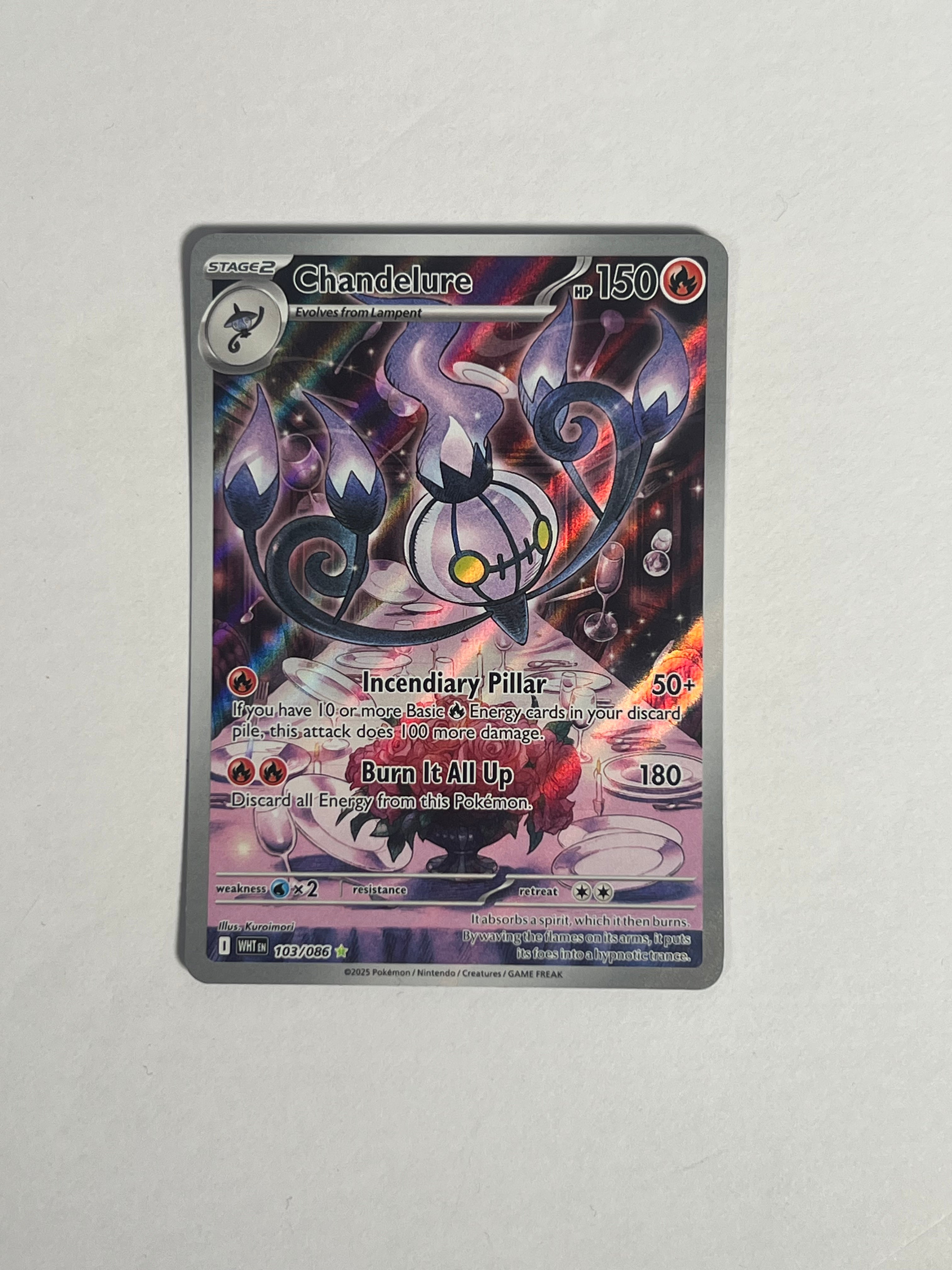 2025 White Flare Chandelure SIR 103/86