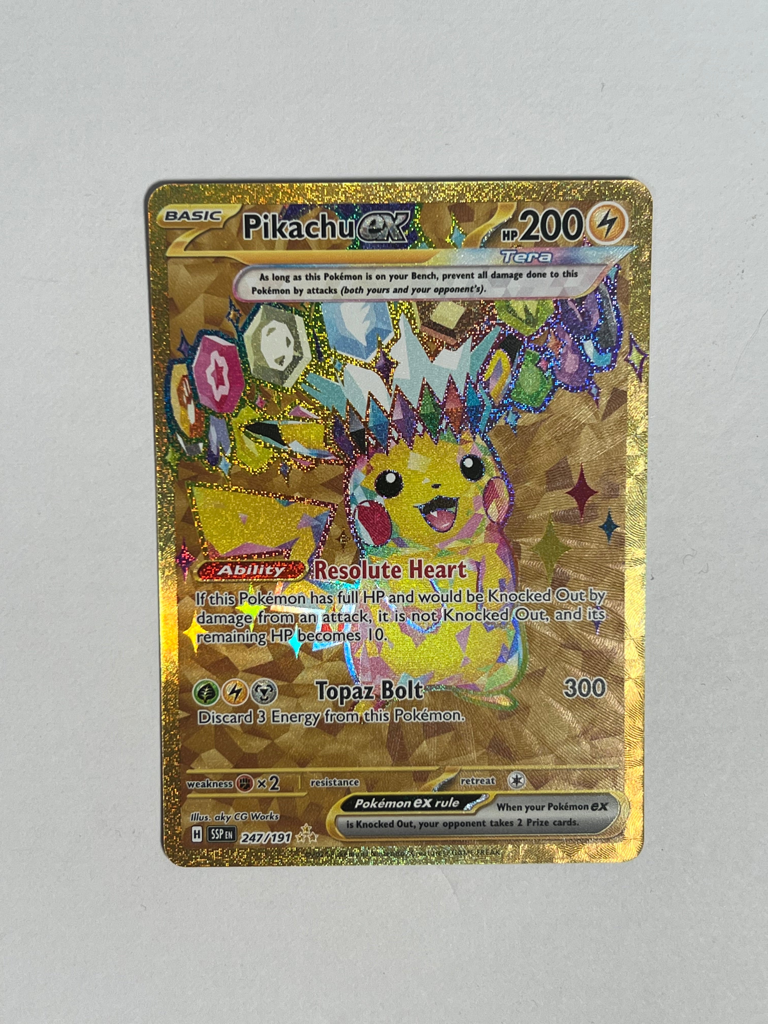 2024 Surging Sparks Pikachu Ex Hyper Rare 247/191