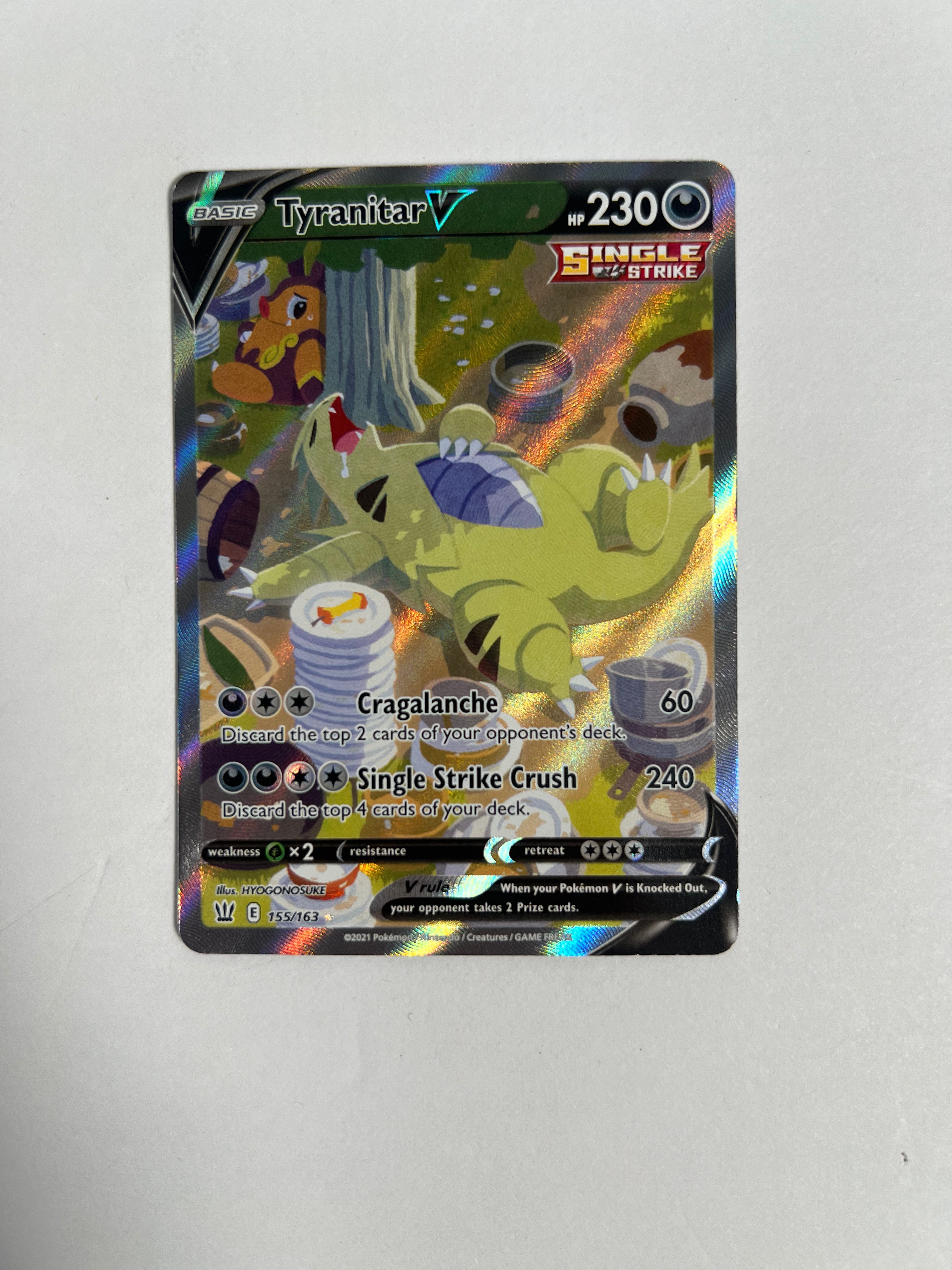 2021 Battle Styles Tyranitar V Special Illustration Rare 155/163