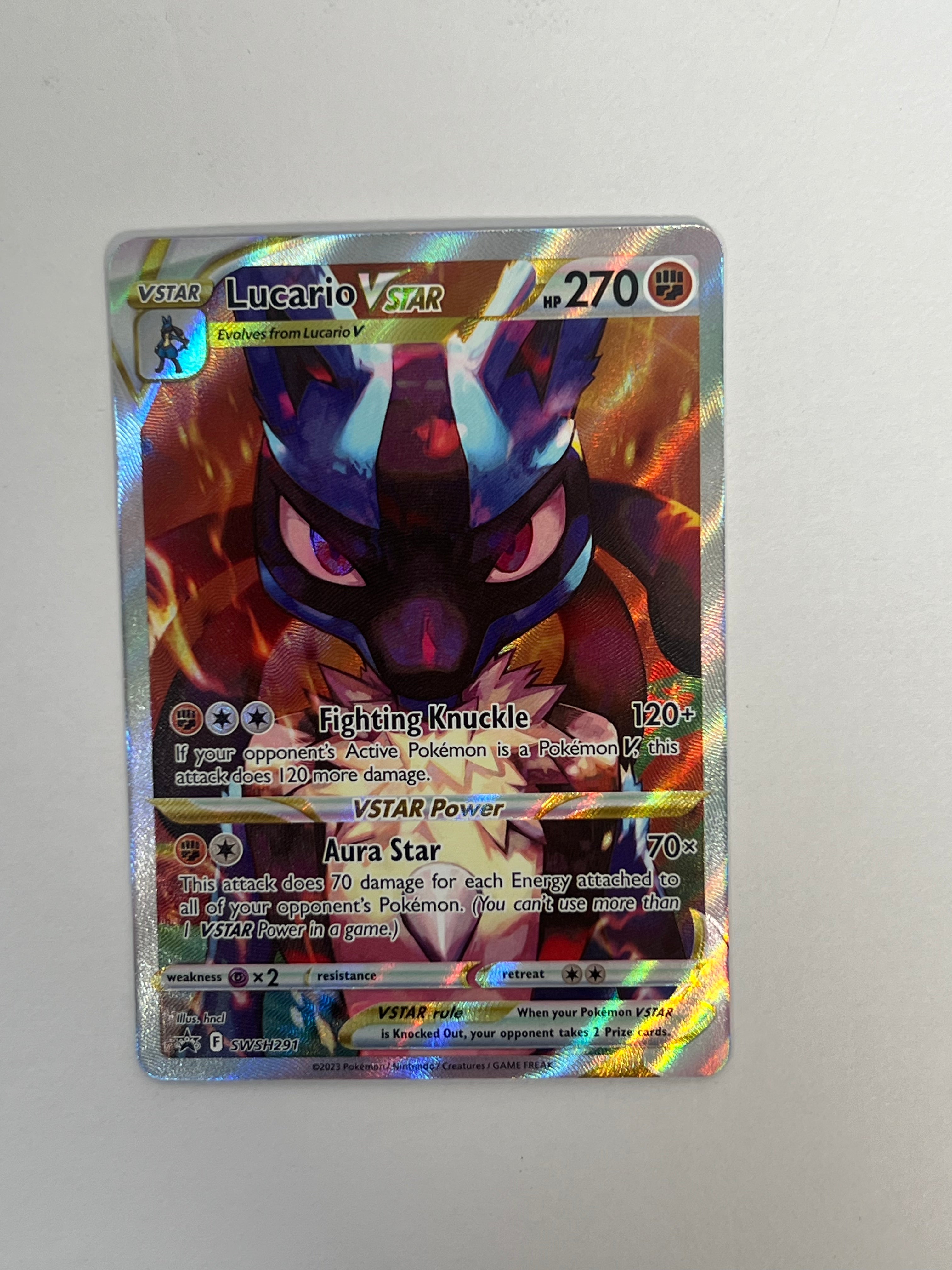2023 black Star Promo Lucario Vstar SwSh291