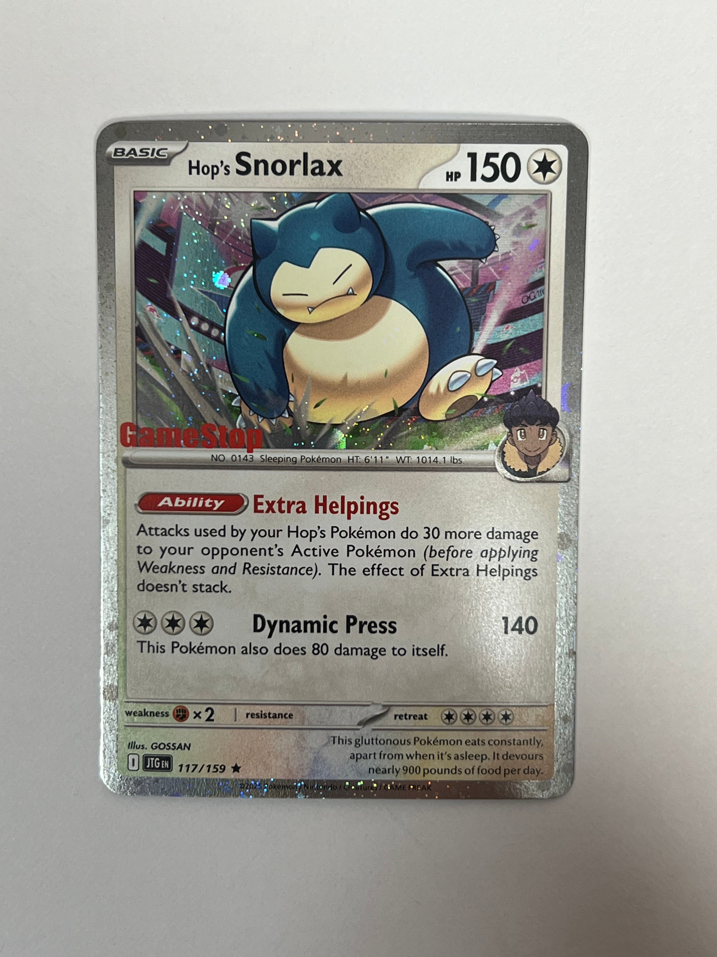 2025 Journey Together Hop’s Snorlax GameStop Promo 117/159