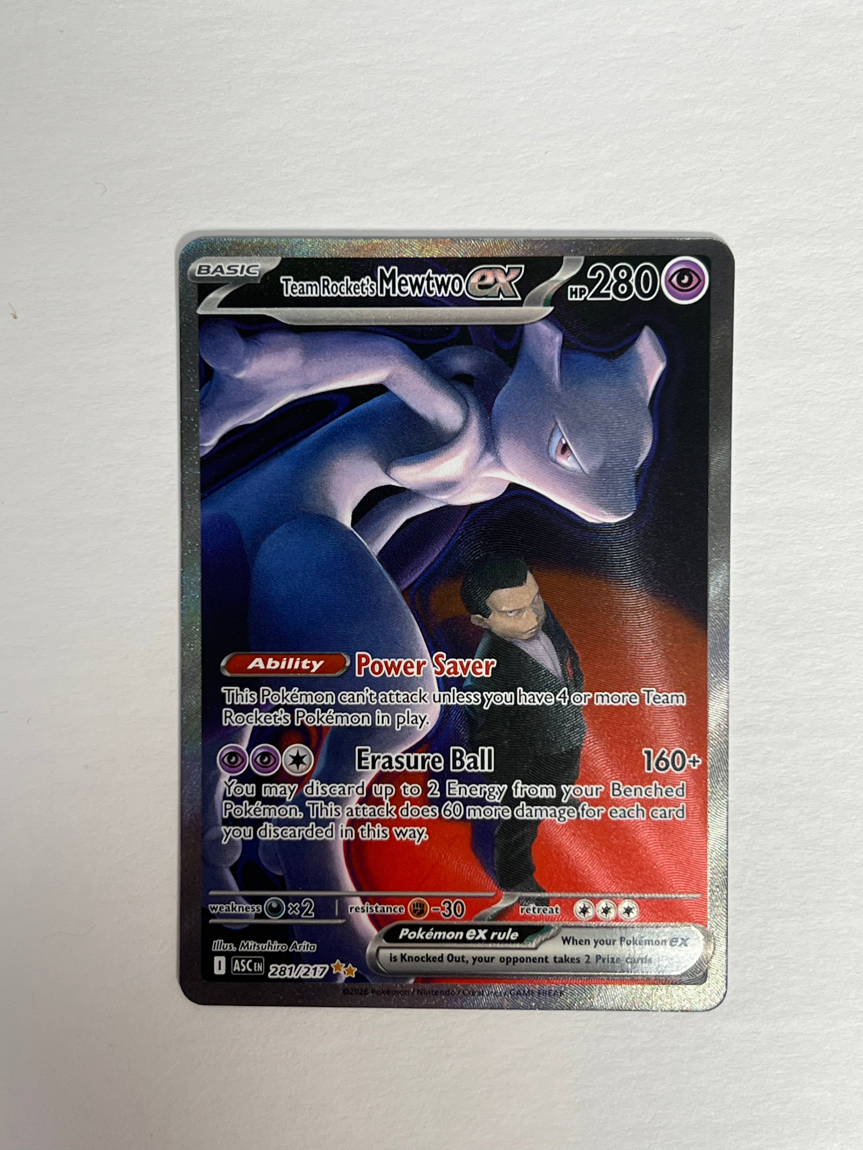 2026 Acended Hero’s Team Rockets Mewtwo ex 281/217