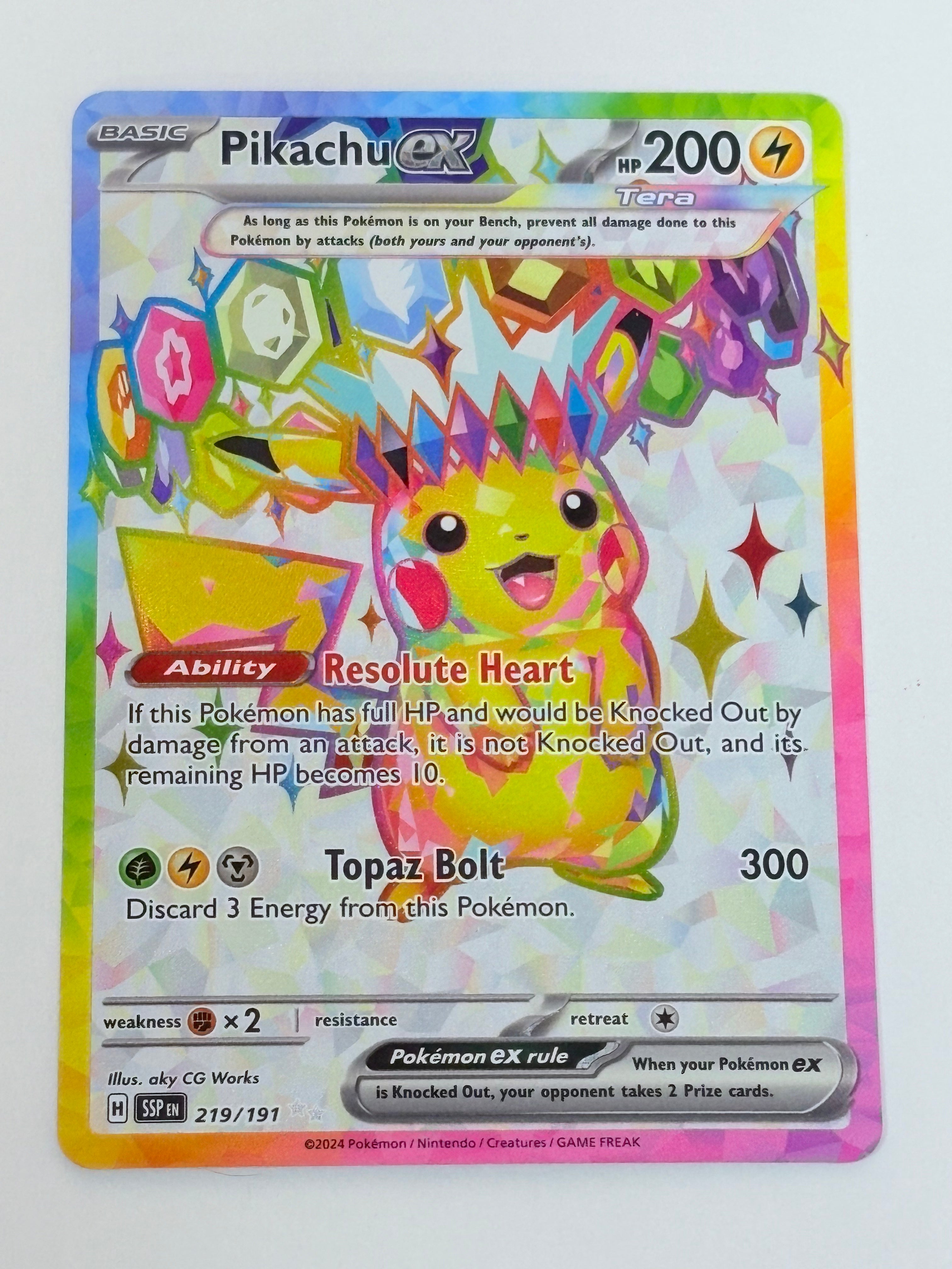 2024 Surging Sparks Pikachu Full Art 219/191