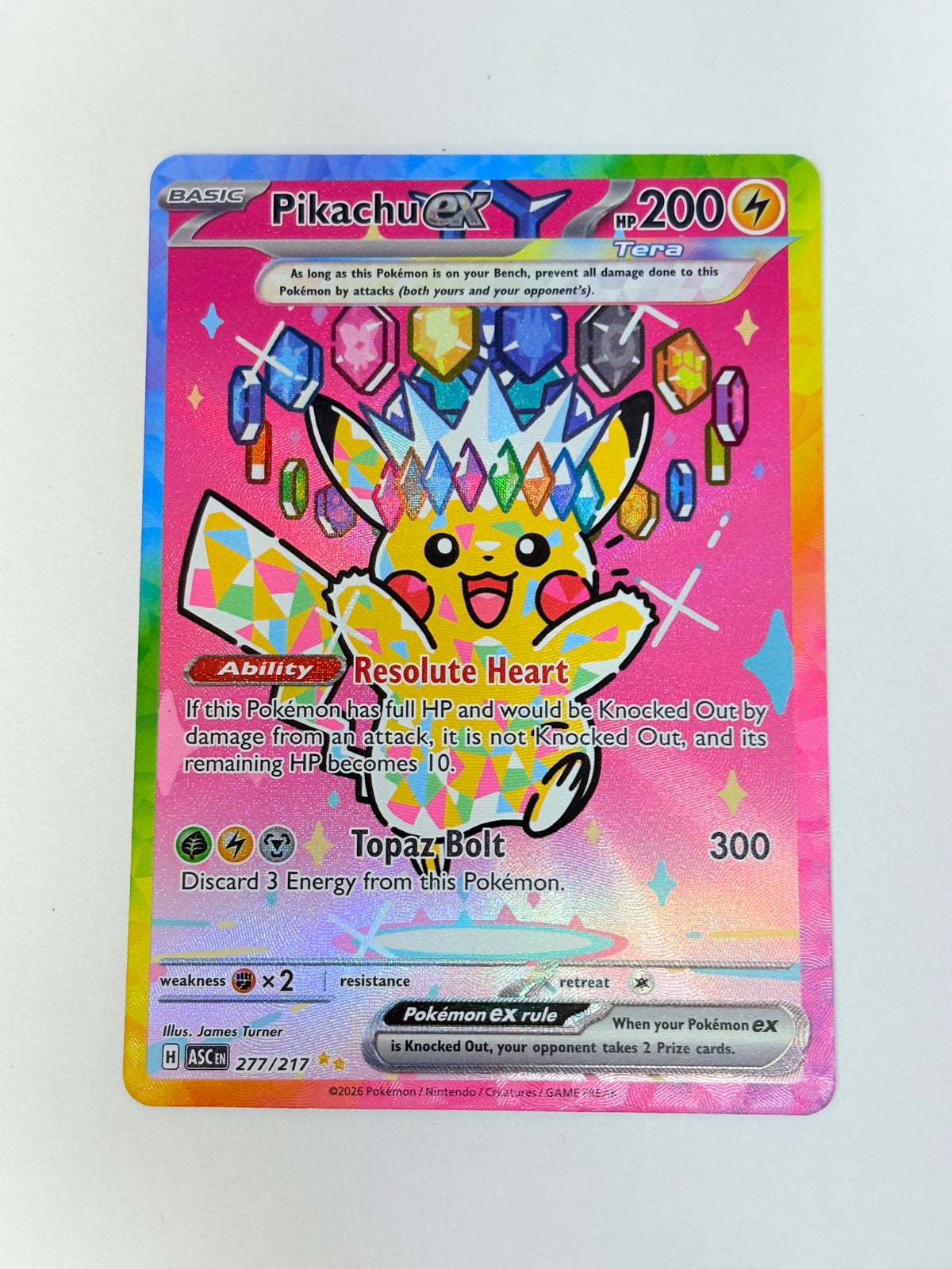2026 Acended Hero’s Pikachu Ex Sir 277/217