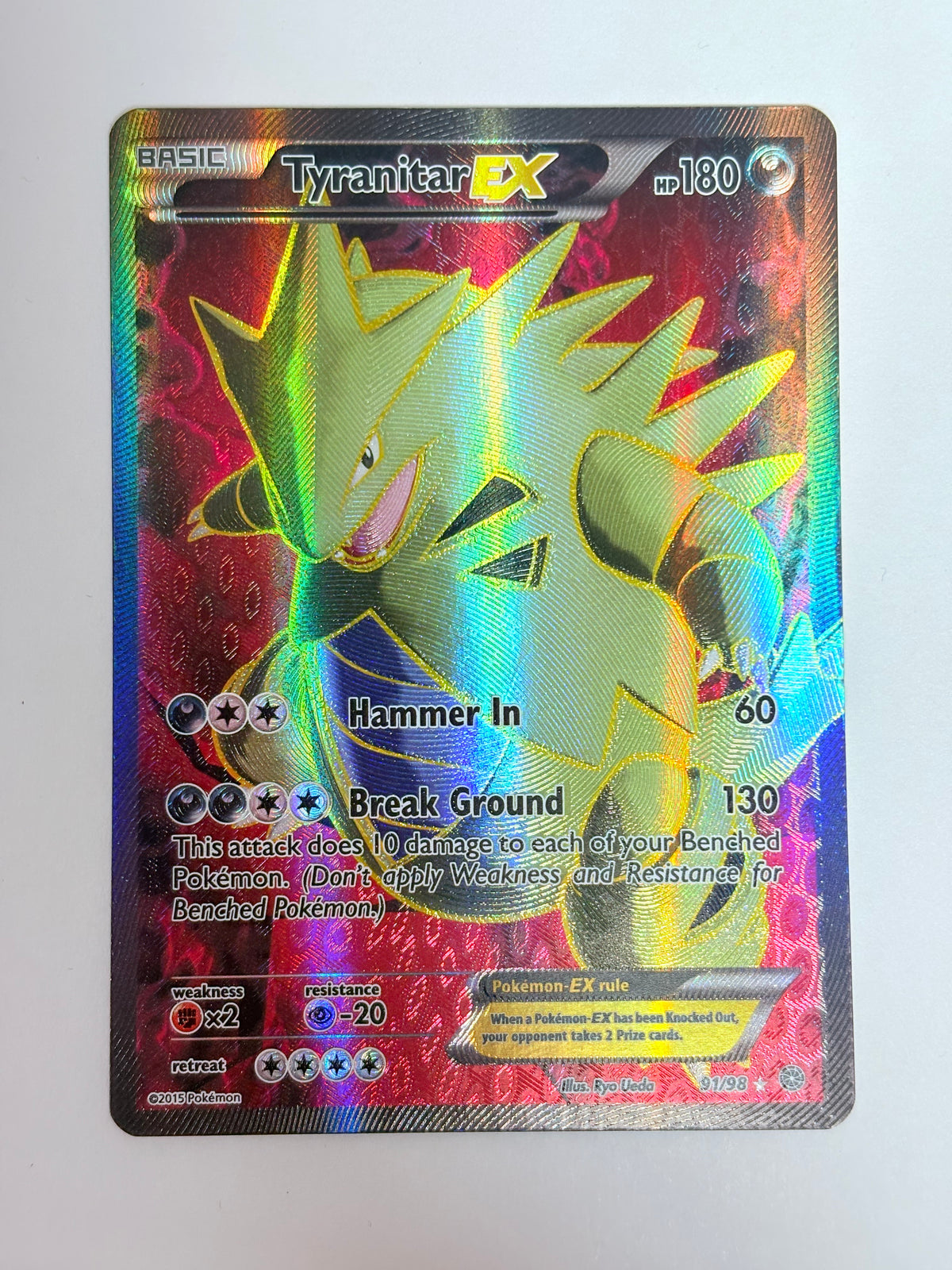 2015 Ancient Origins Tyranitar EX Full Art 91/98