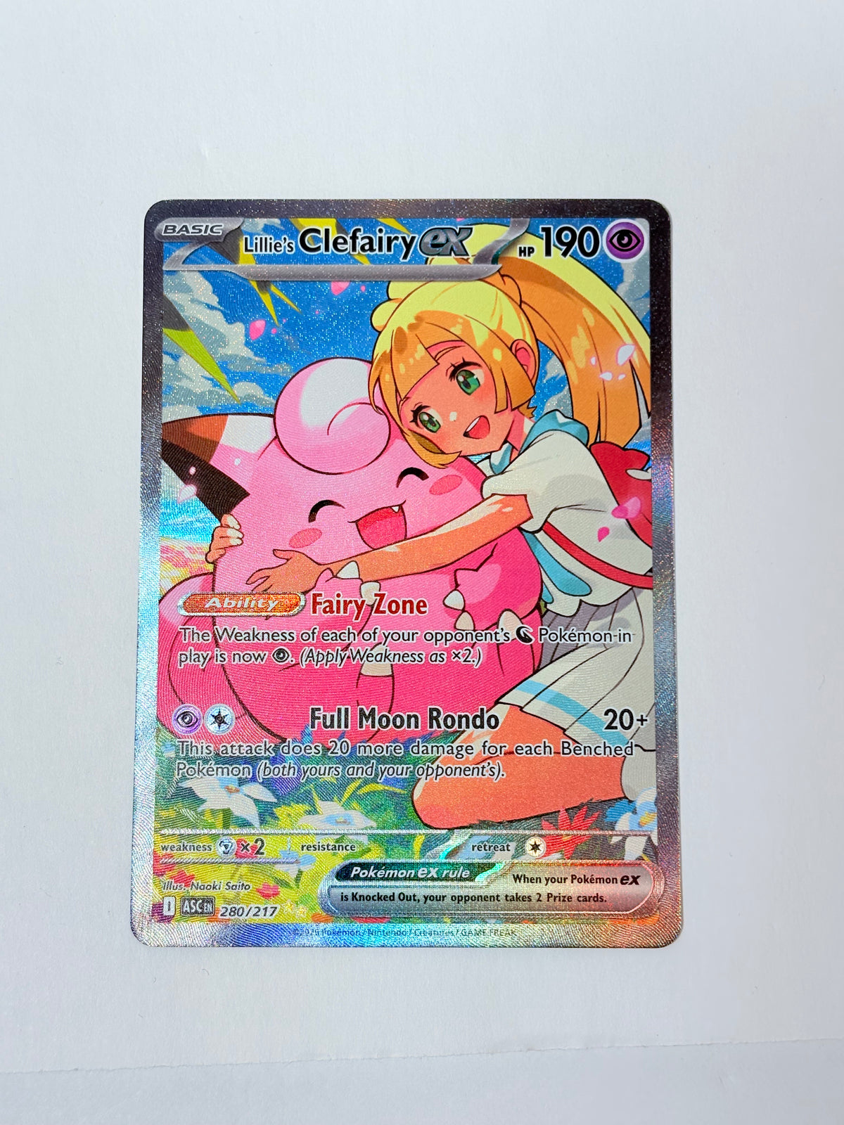 2026 Ascended Hero's Lillie's clefairy Ex 280/217