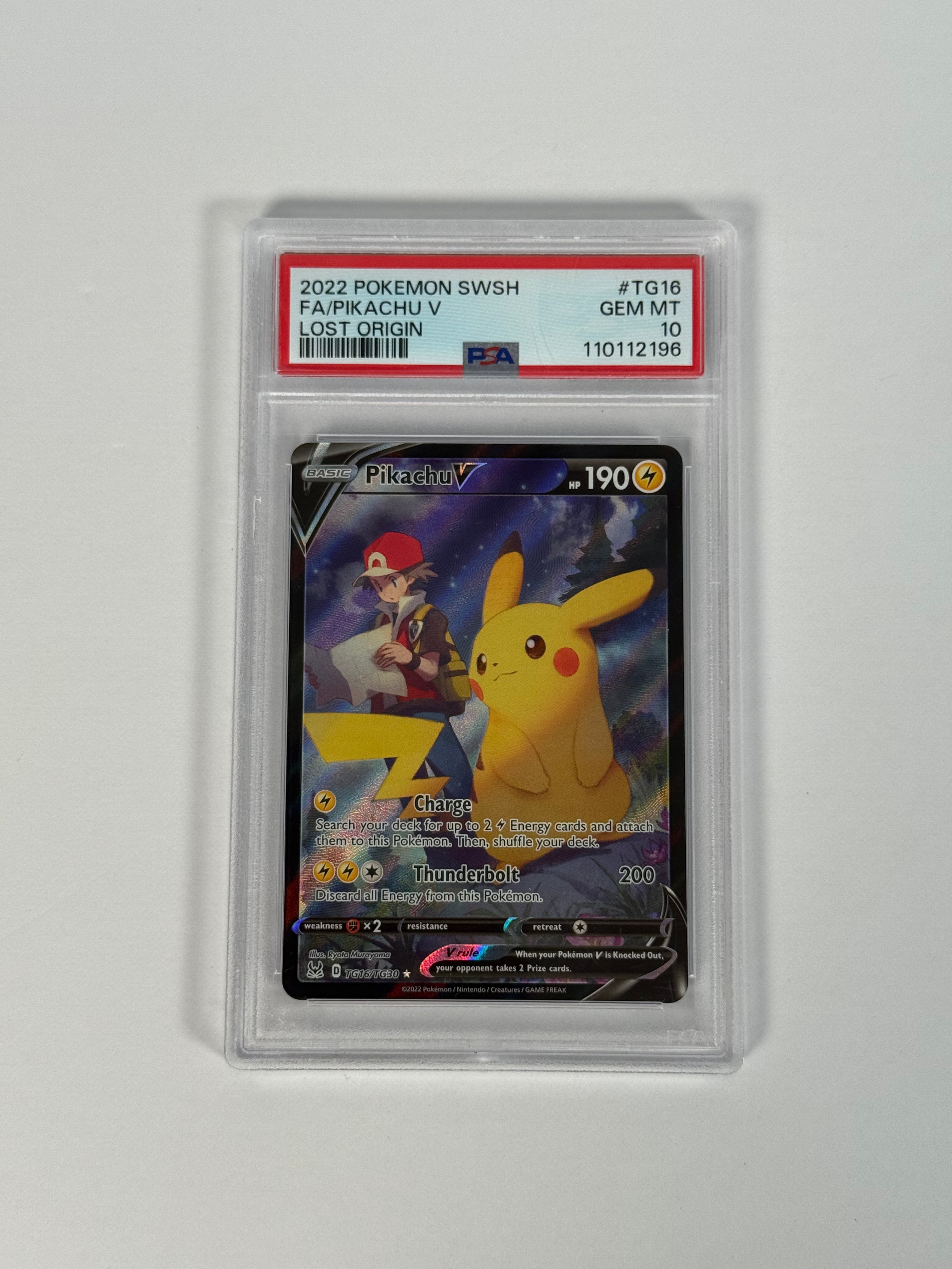 PSA 10 Lost Origins Pikachu V TG16/TG30