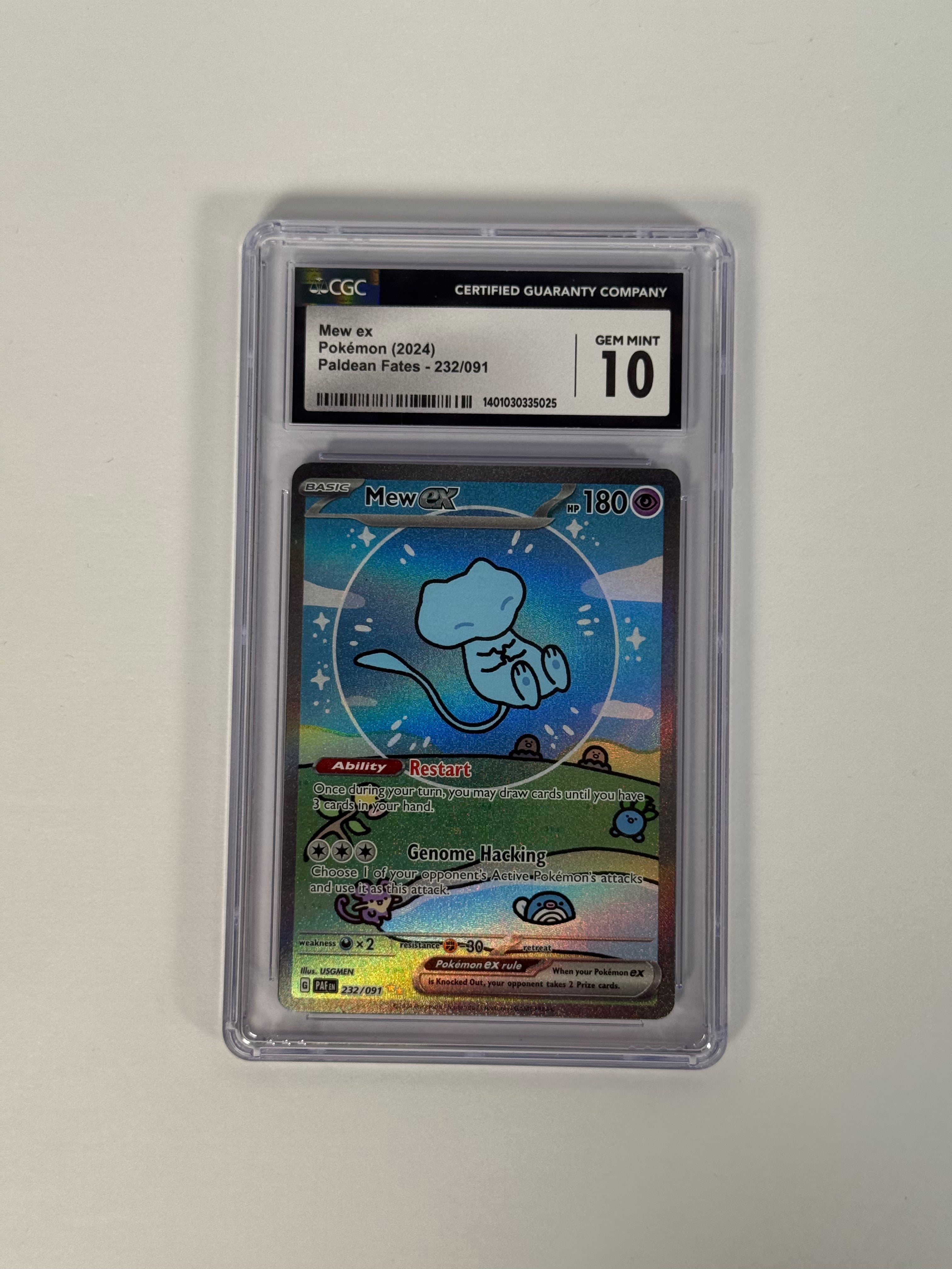 CGC 10 Paldean Fates Mew ex SIR 232/091