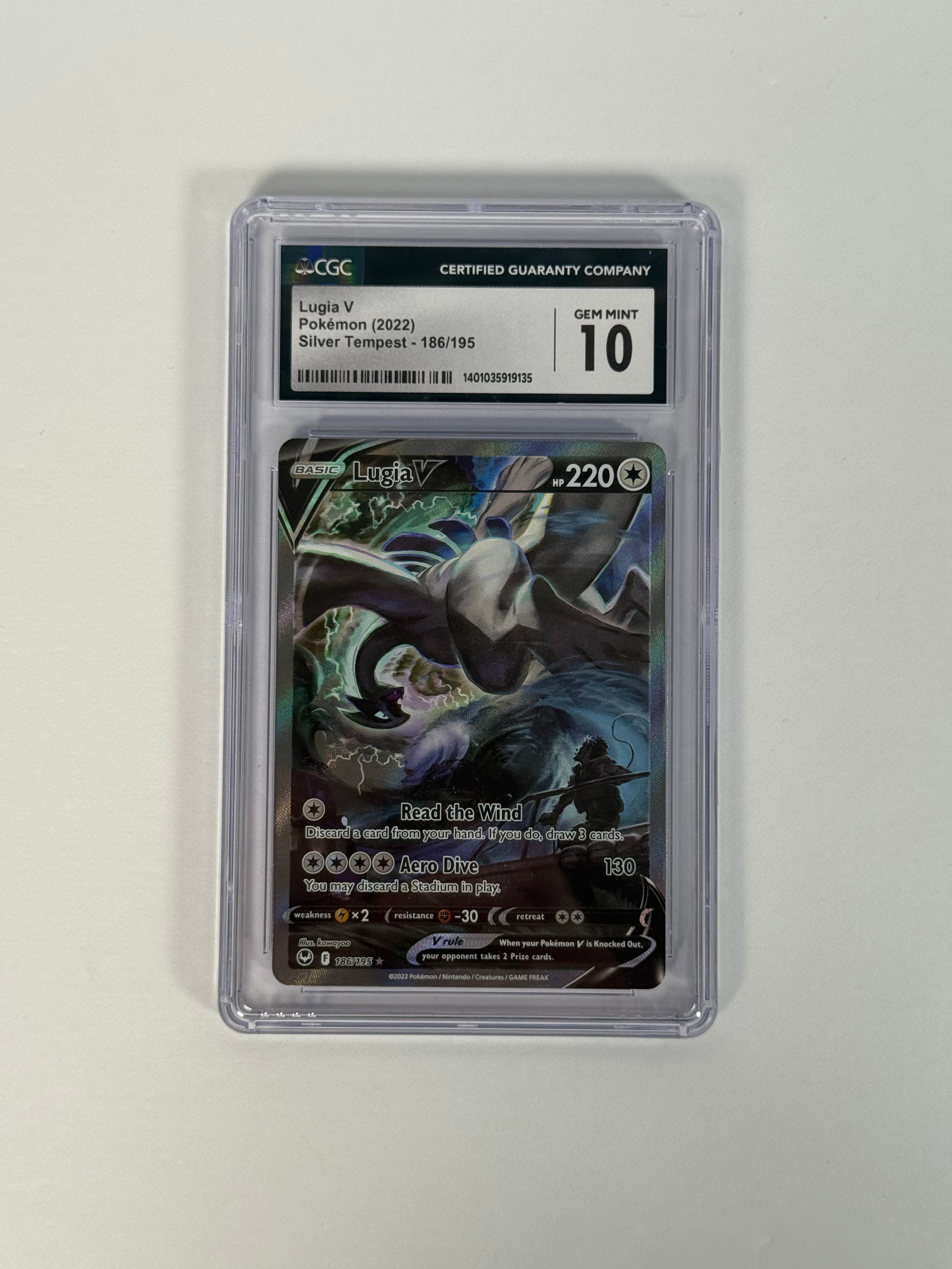 CGC 10 Silver Tempest Lugia V Alt Art 186/195