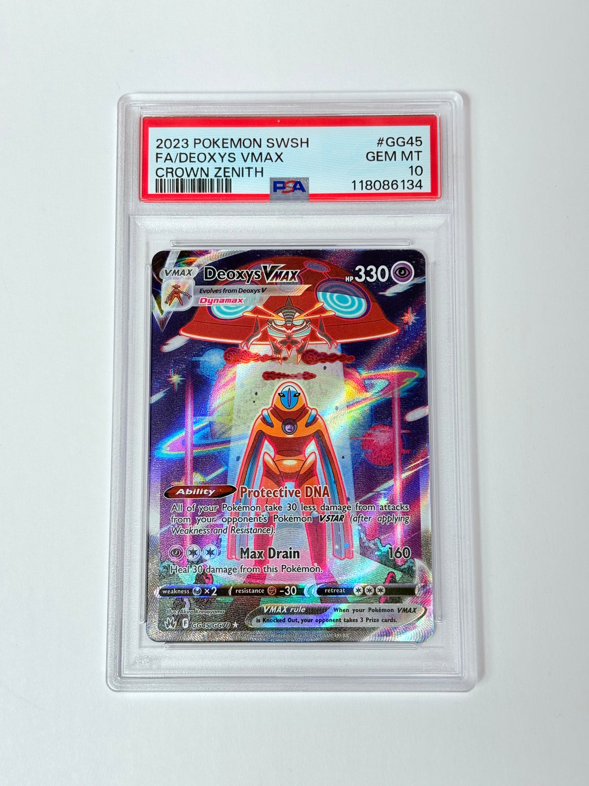 PSA 10 2023 Crown Zenith Deoxys Vmax GG45/GG70
