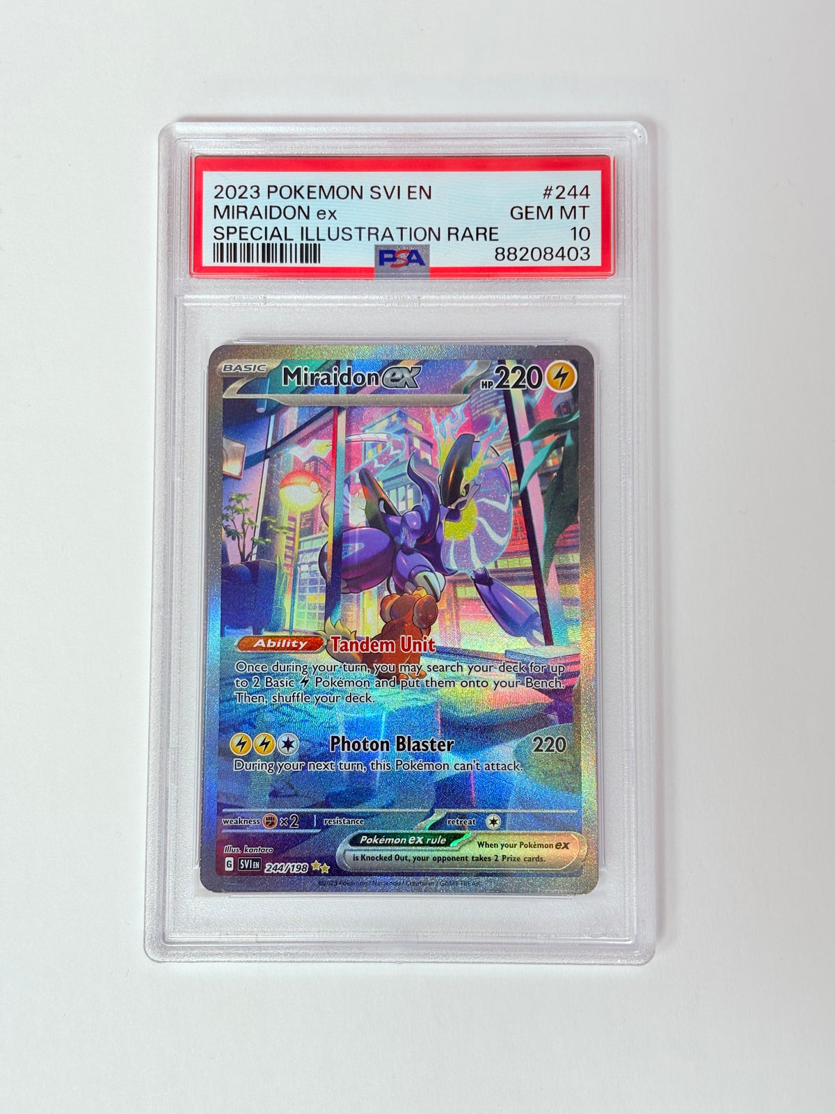 PSA 10 2023 Scarlet & Violet Miraidon Ex 244/198