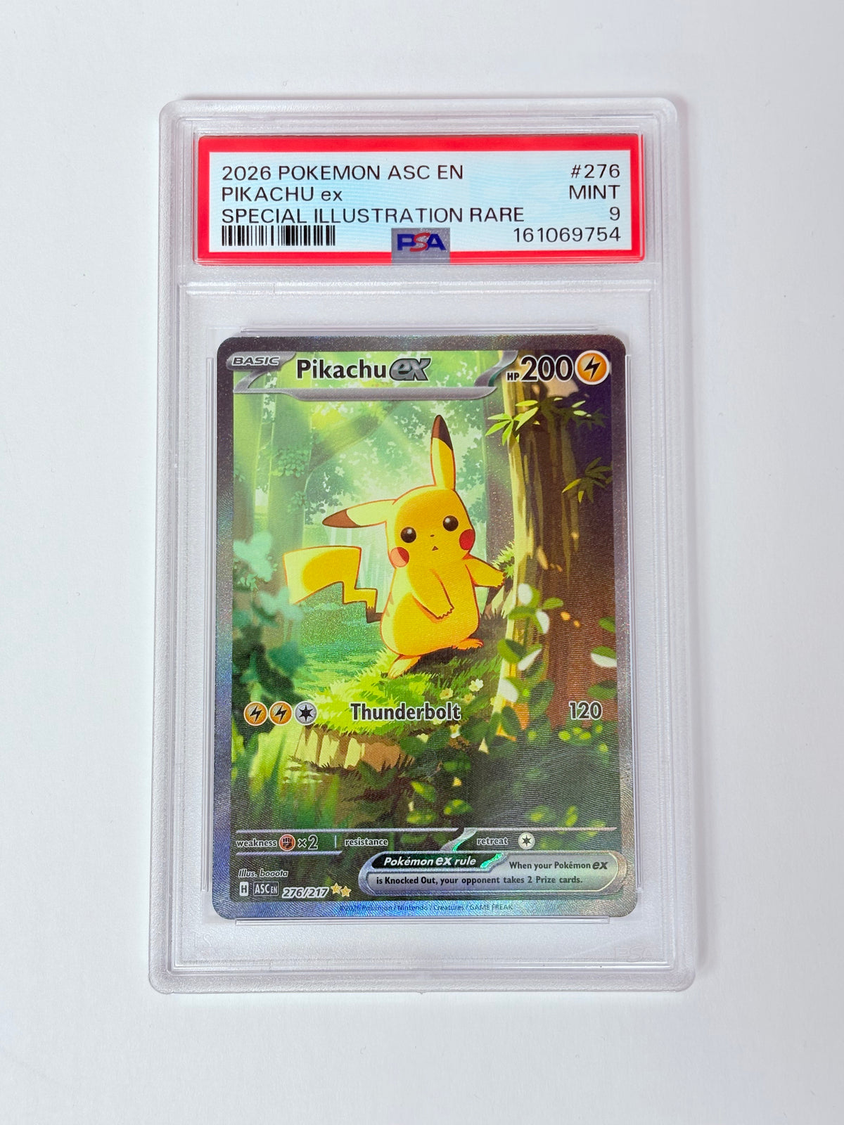 PSA 9 2026 Acended Hero Pikachu Ex 276/217