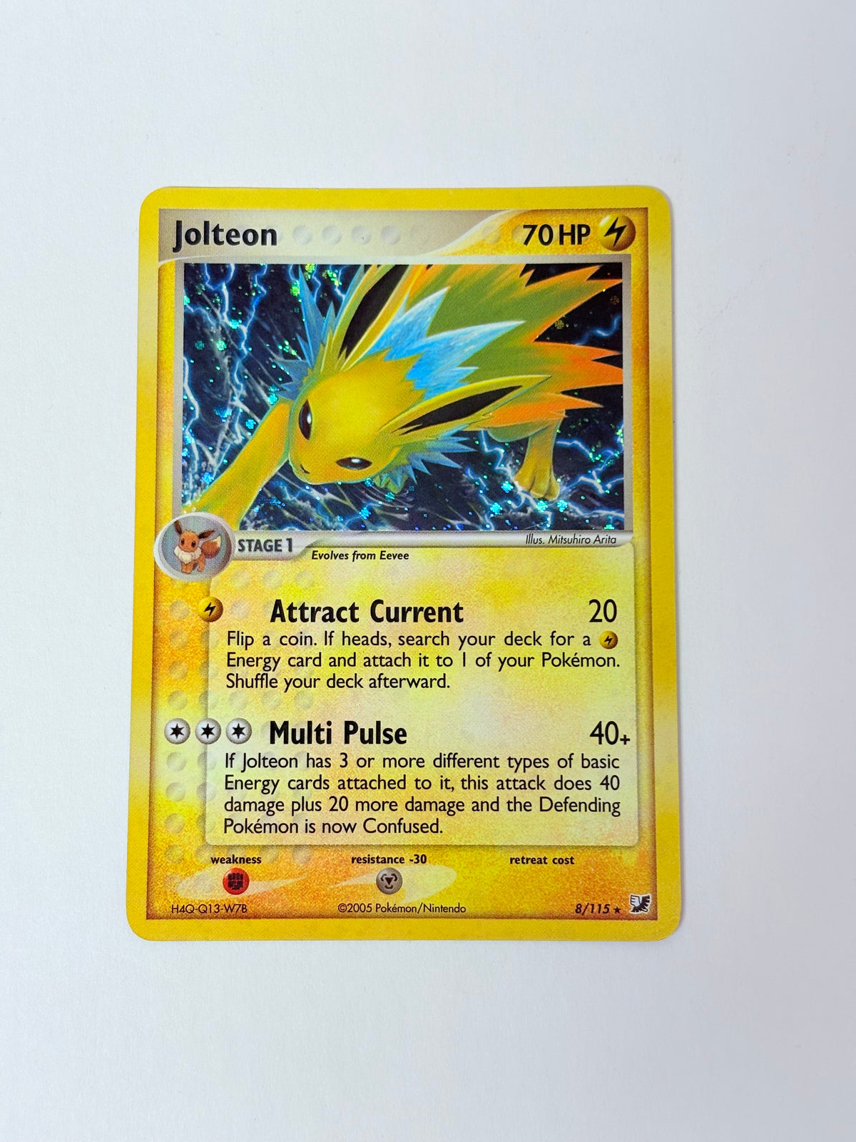 2005 Unseen Forces Jolteon Holo 8/115