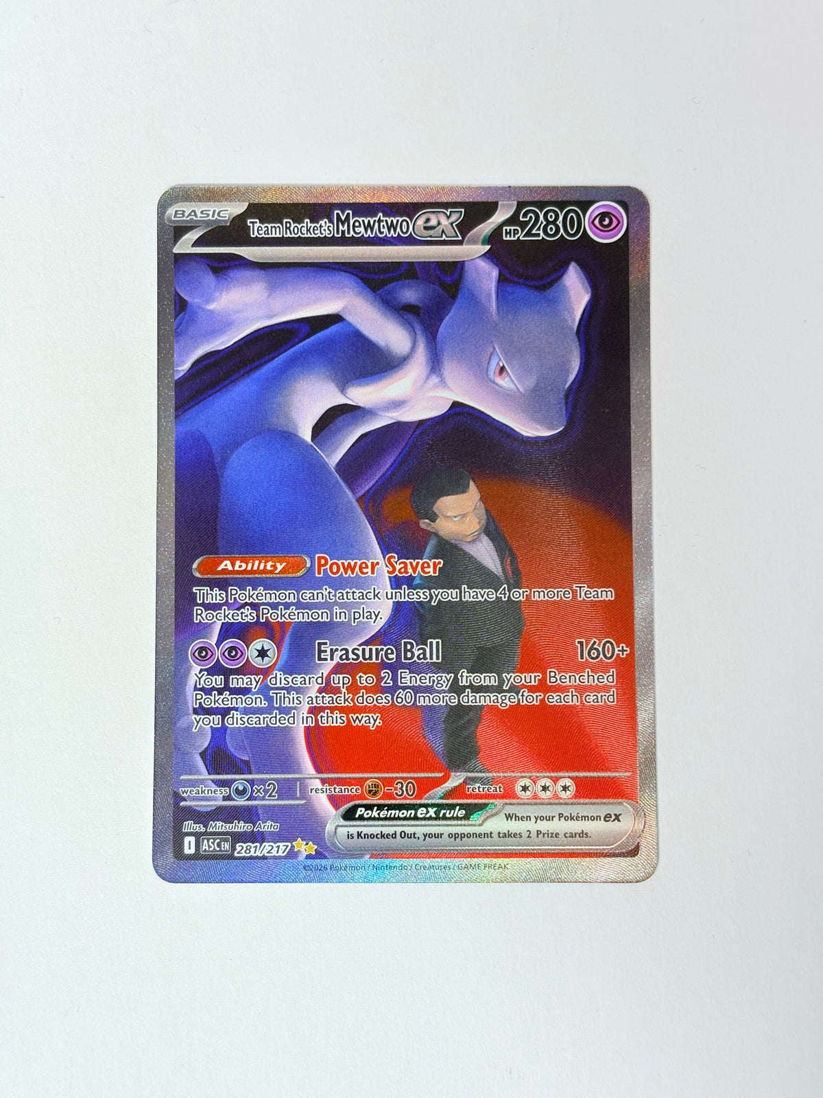 2026 Acended Hero’s Team Rockets Mewtwo ex 281/217