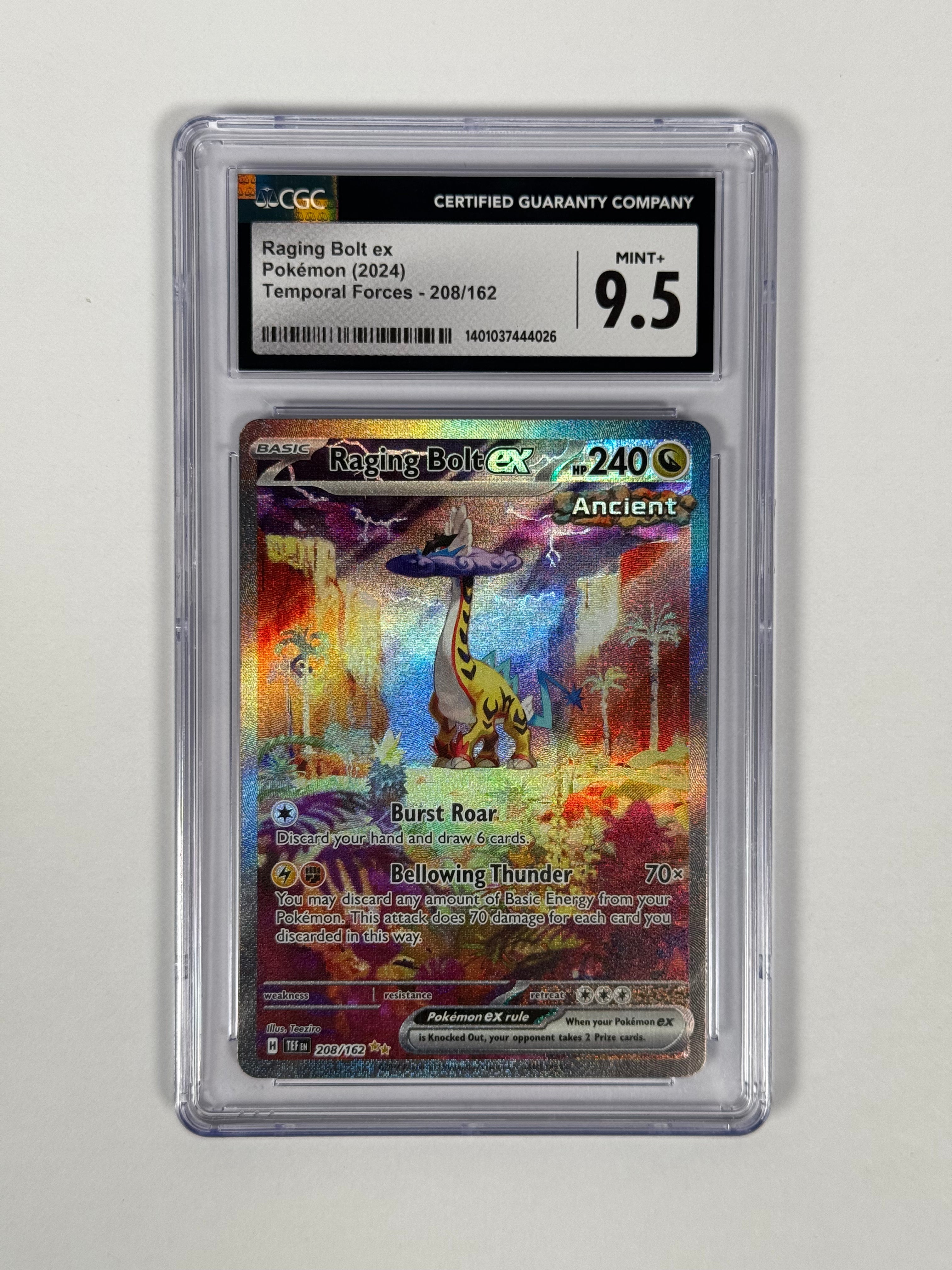 CGC 9.5 Temporal Forces Raging Bolt ex SIR 208/162