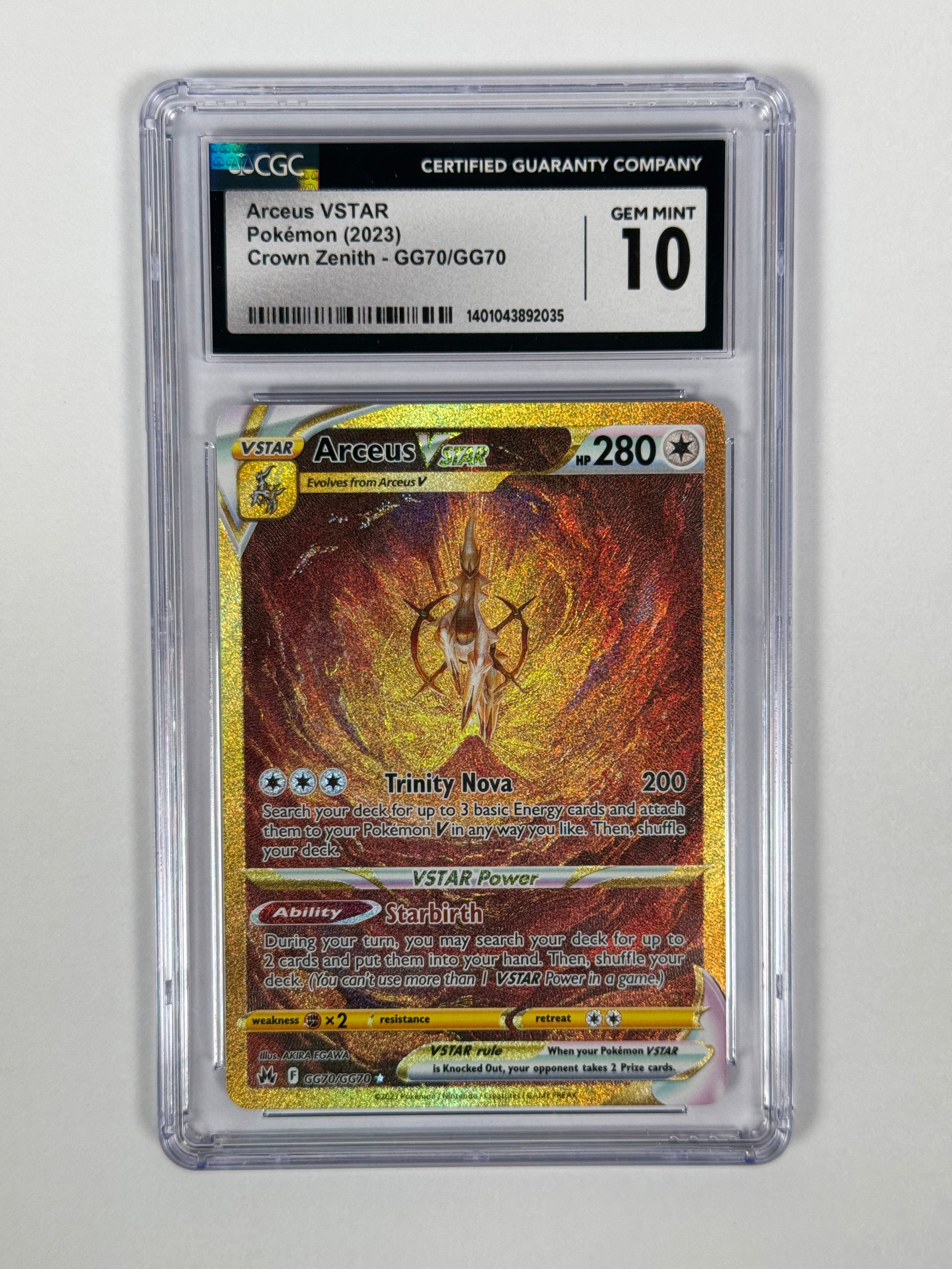 CGC 10 Crown Zenith Arceus Vstar GG70/GG70