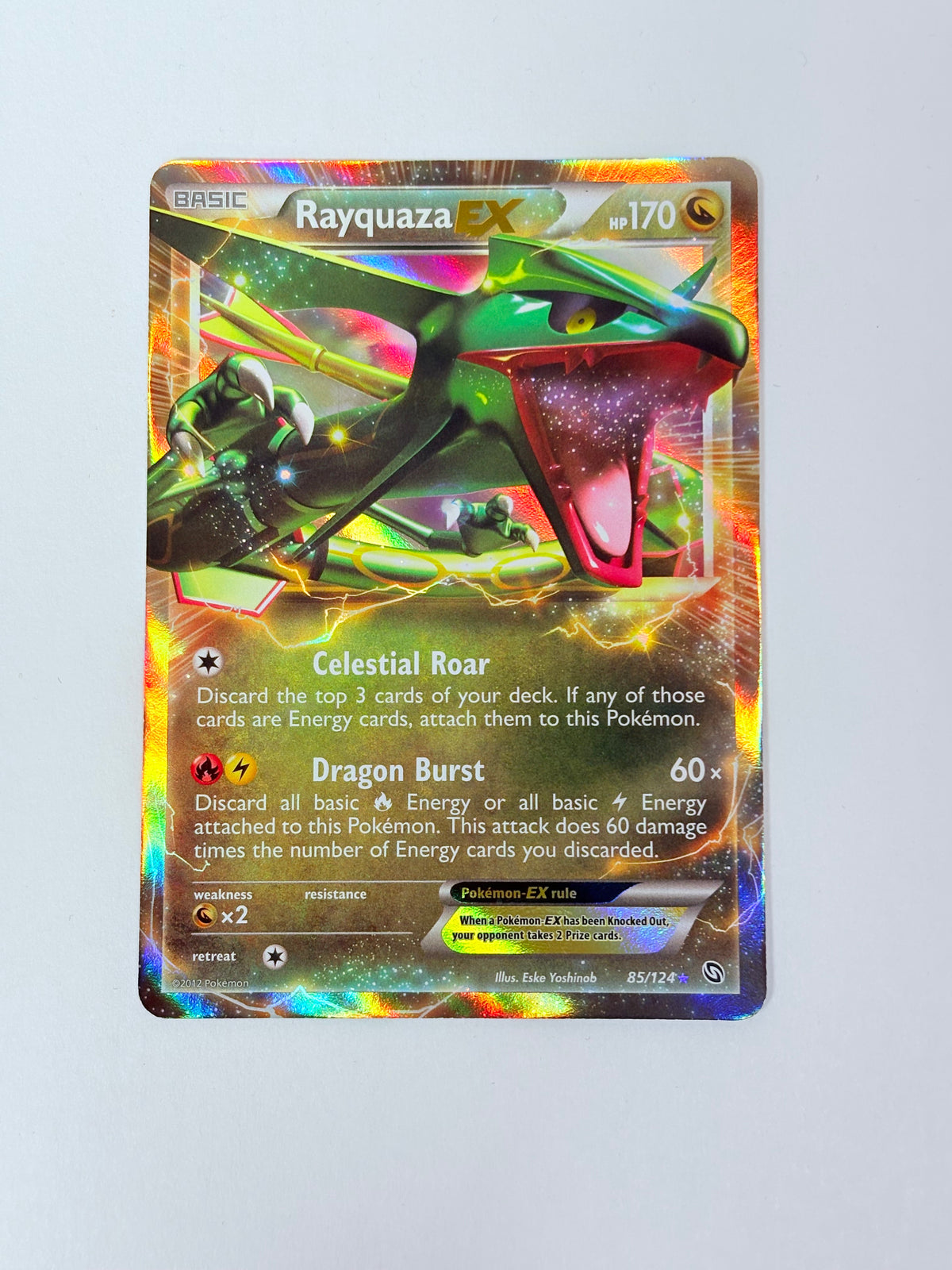 2012 Dragons Exalted Rayquaza Ex 85/124