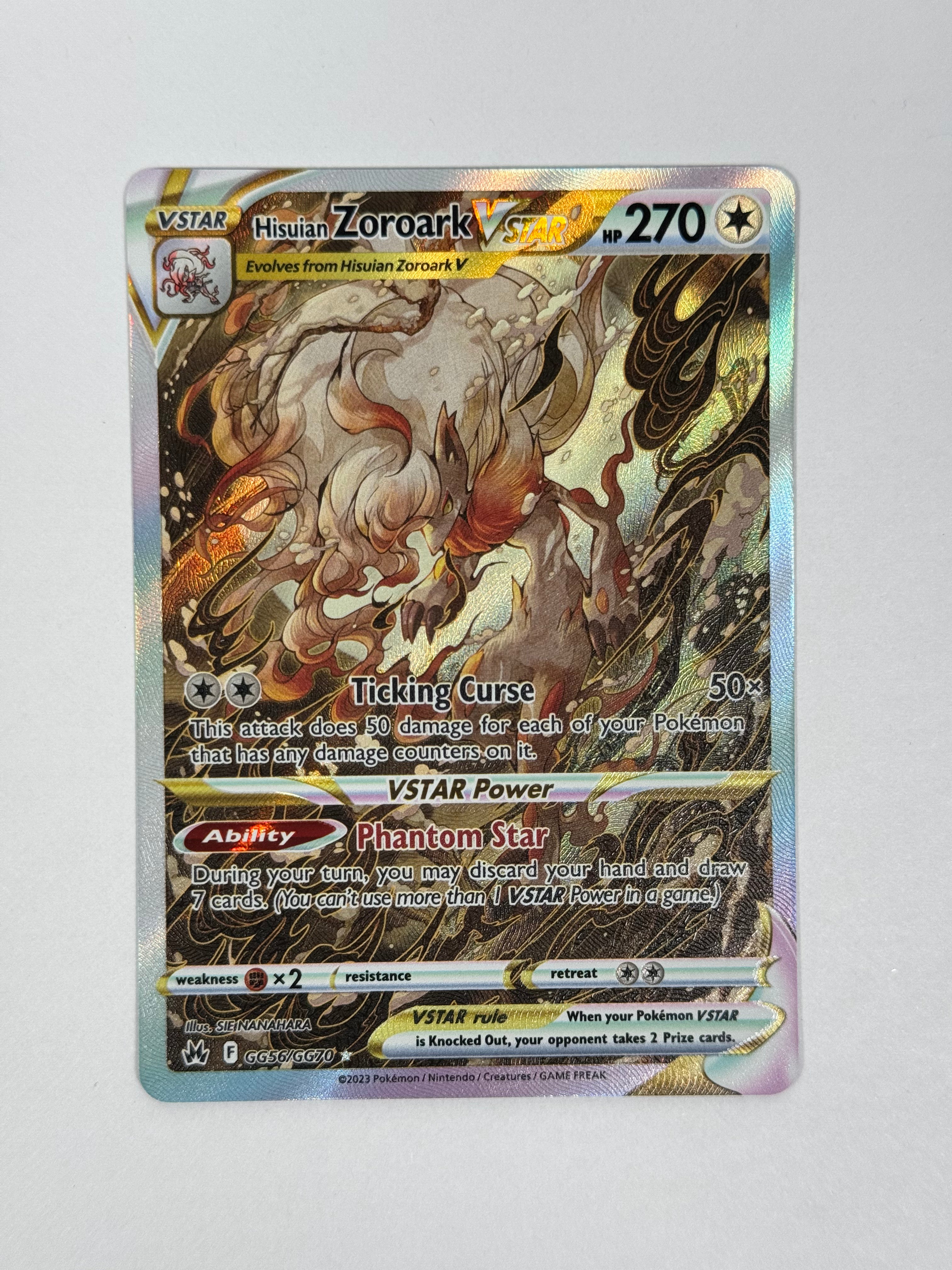 2024 Crown Zenith Hisuian Zoroark Vstar GG56/GG70