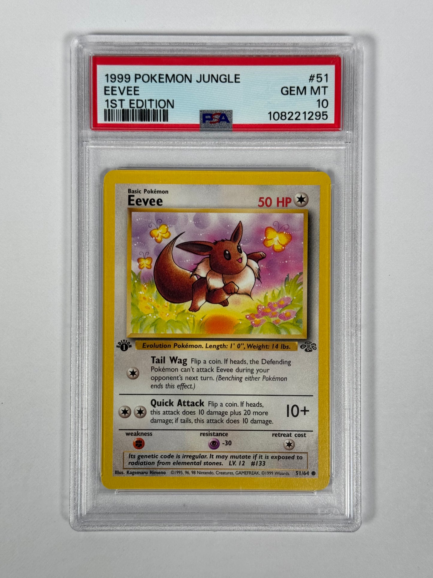 PSA 10 1999 Jungle Eevee 1st Edition 51/64