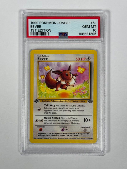 PSA 10 1999 Jungle Eevee 1st Edition 51/64