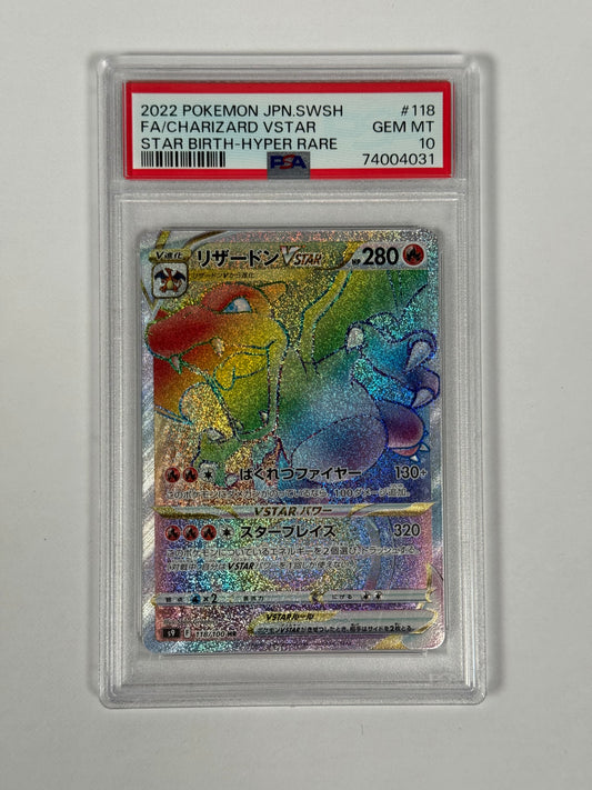 PSA 10 (Japanese) 2022 Star Birth Charizard Vstar Hyper Rare 118/100