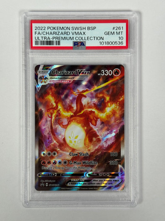PSA 10 2022 Charizard Vmax Black Star Promo SWSH261