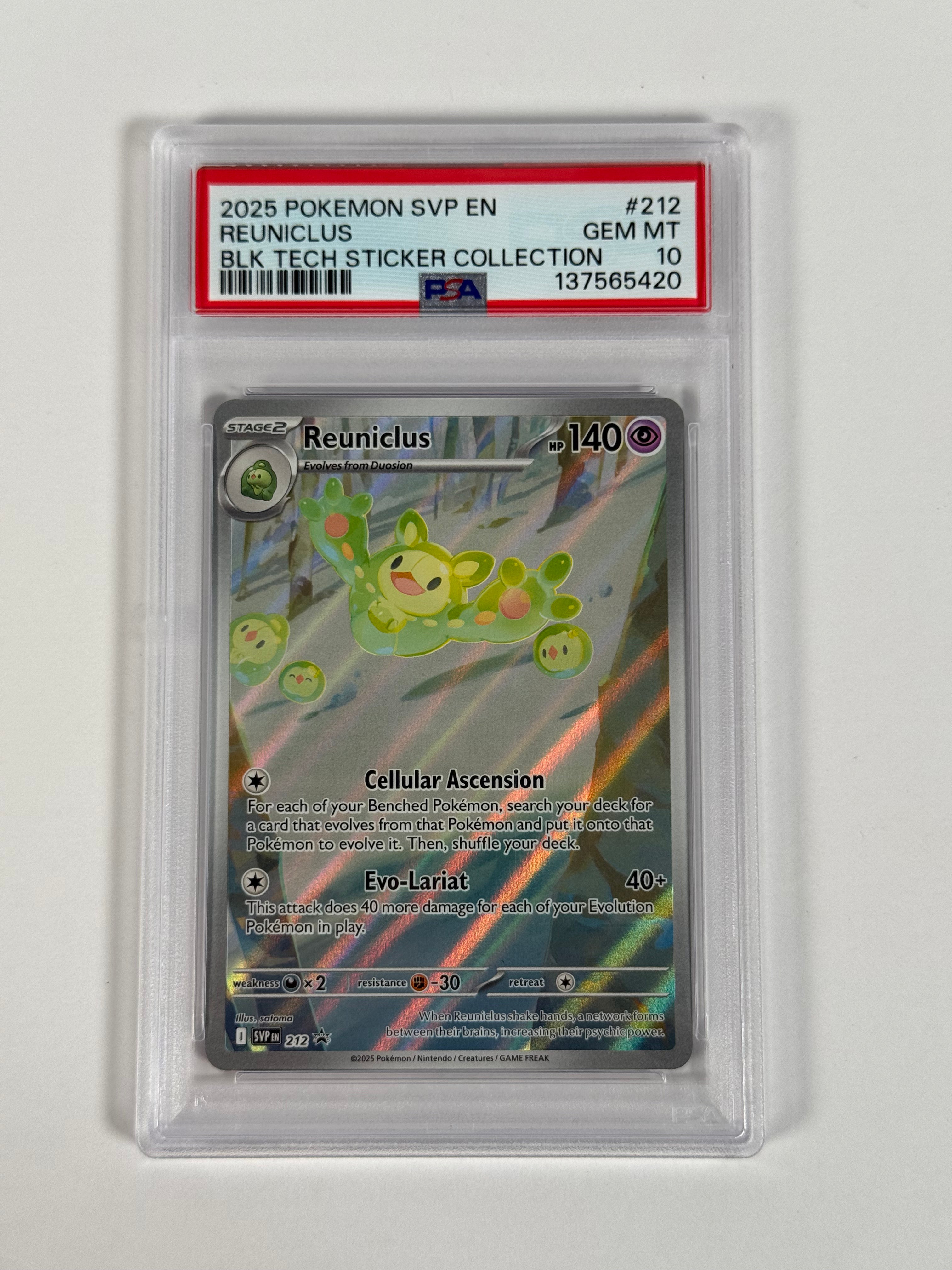PSA 10 Black Star Promo Reuniclus 212 PSA 10 Black Star Promo Reuniclus 212