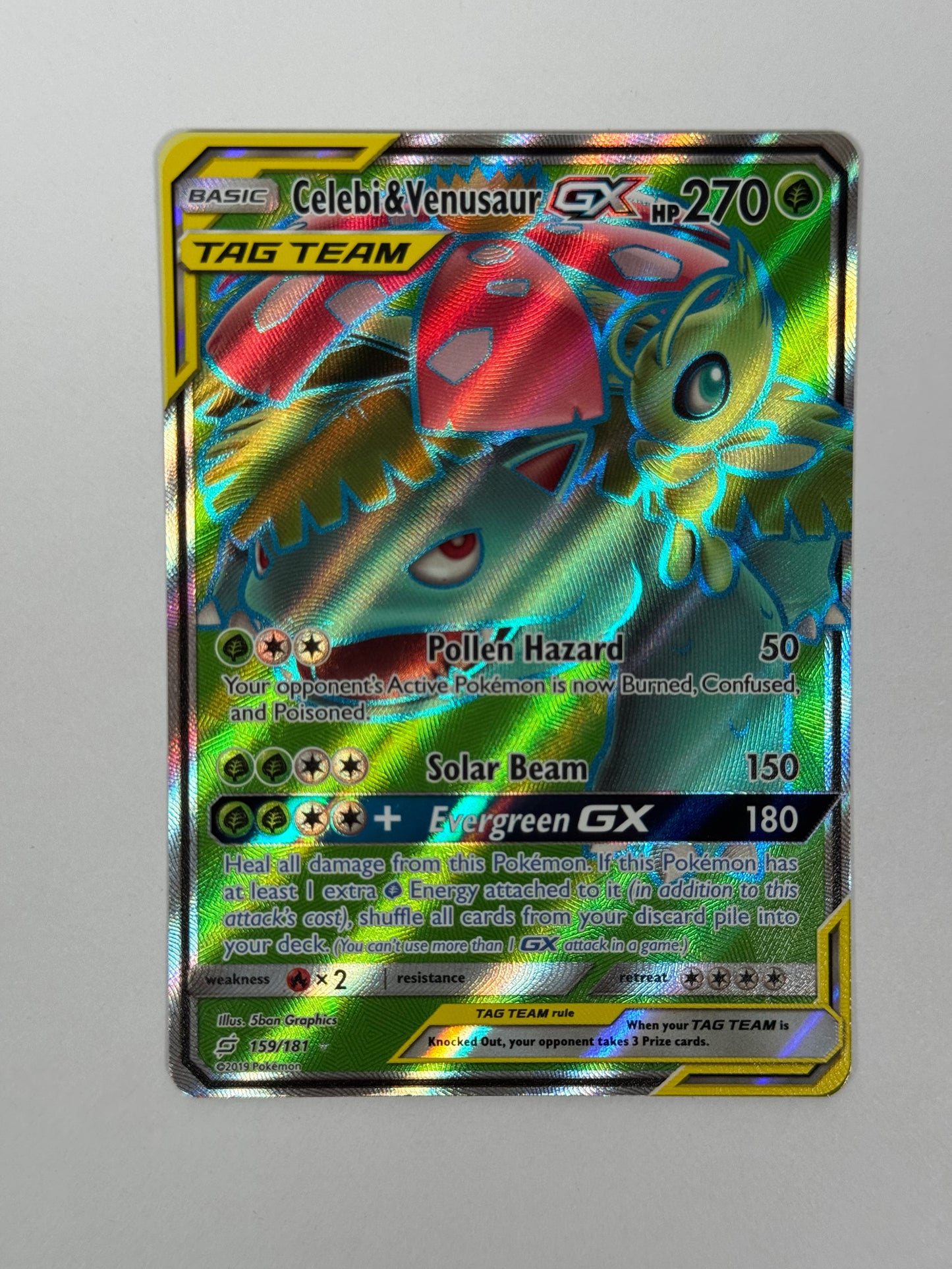 2019 Team Up Celebi & Venasaur GX Full Art 159/181