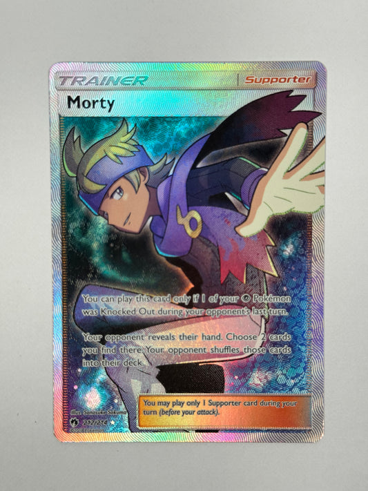 2018 Lost Thunder Morty Full Art 212/214