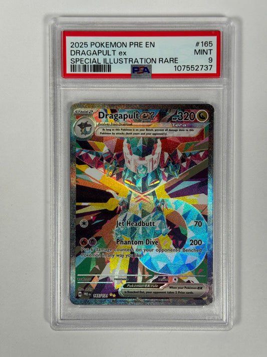 PSA 9 Prismatic Evolutions Dragapult ex SIR 165/131
