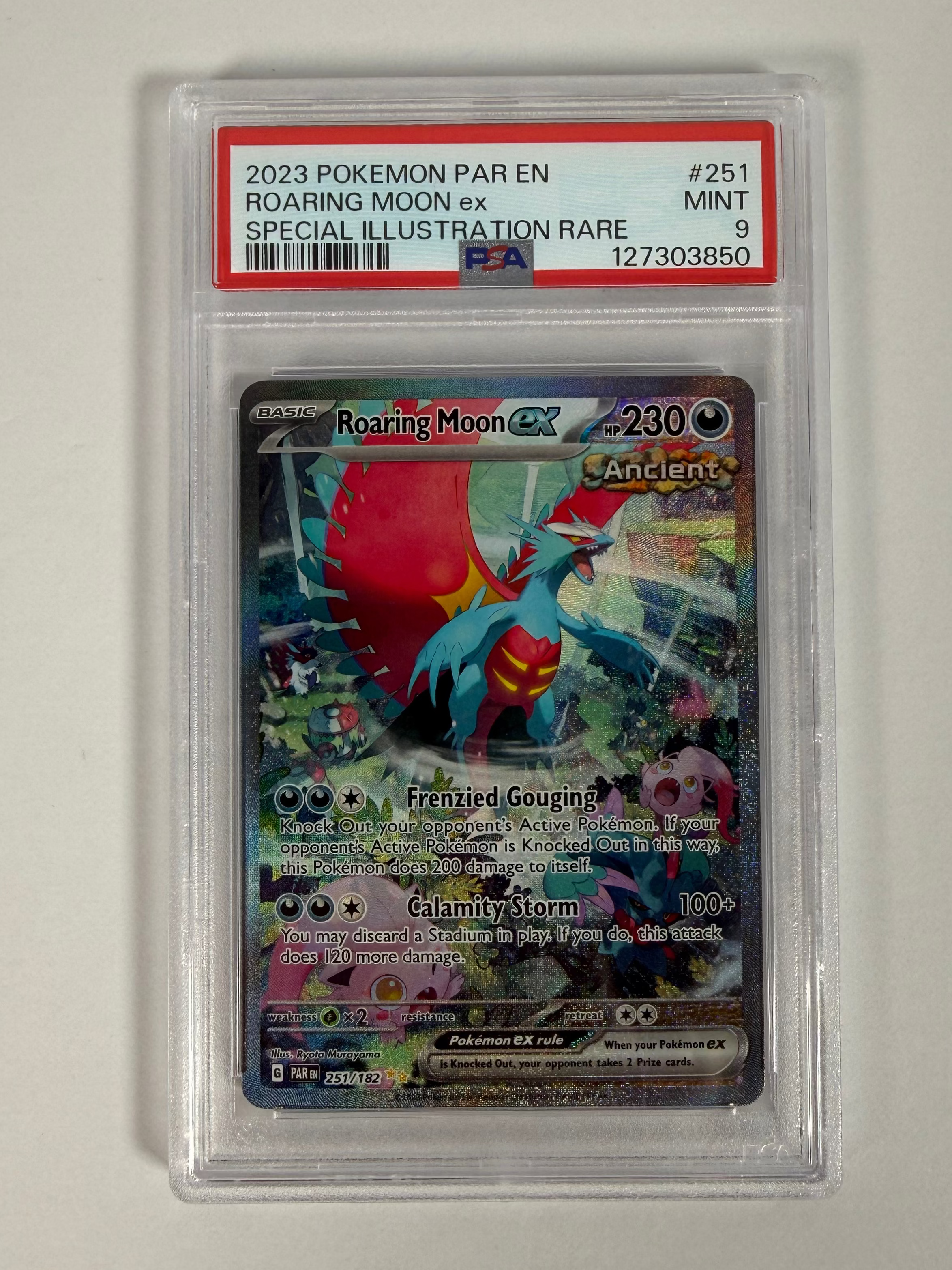 PSA 9 Paradox Rift Roaring Moon ex SIR 251/82