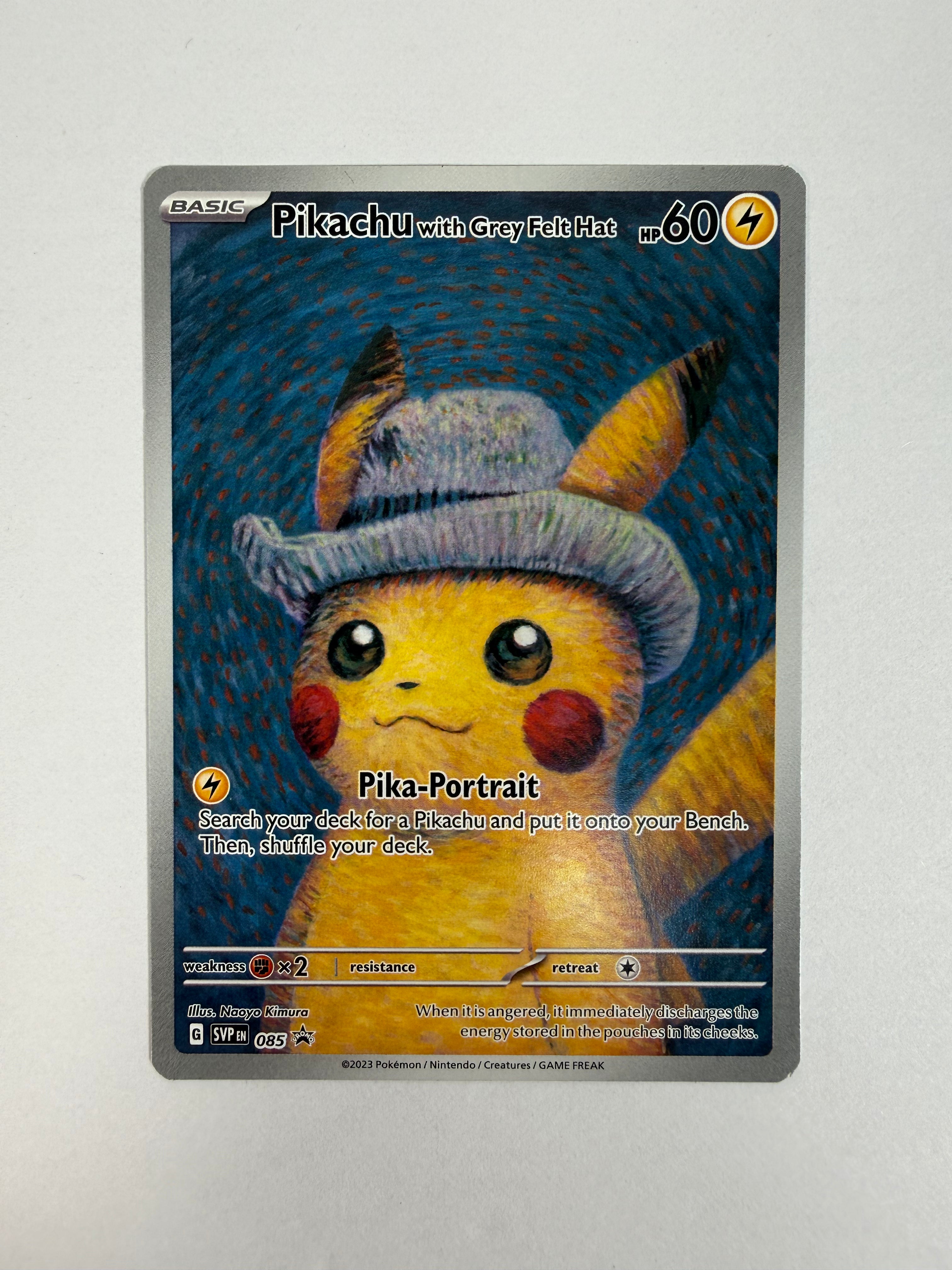 2023 Black Star Promo Pikachu with Grey Felt Hat 085