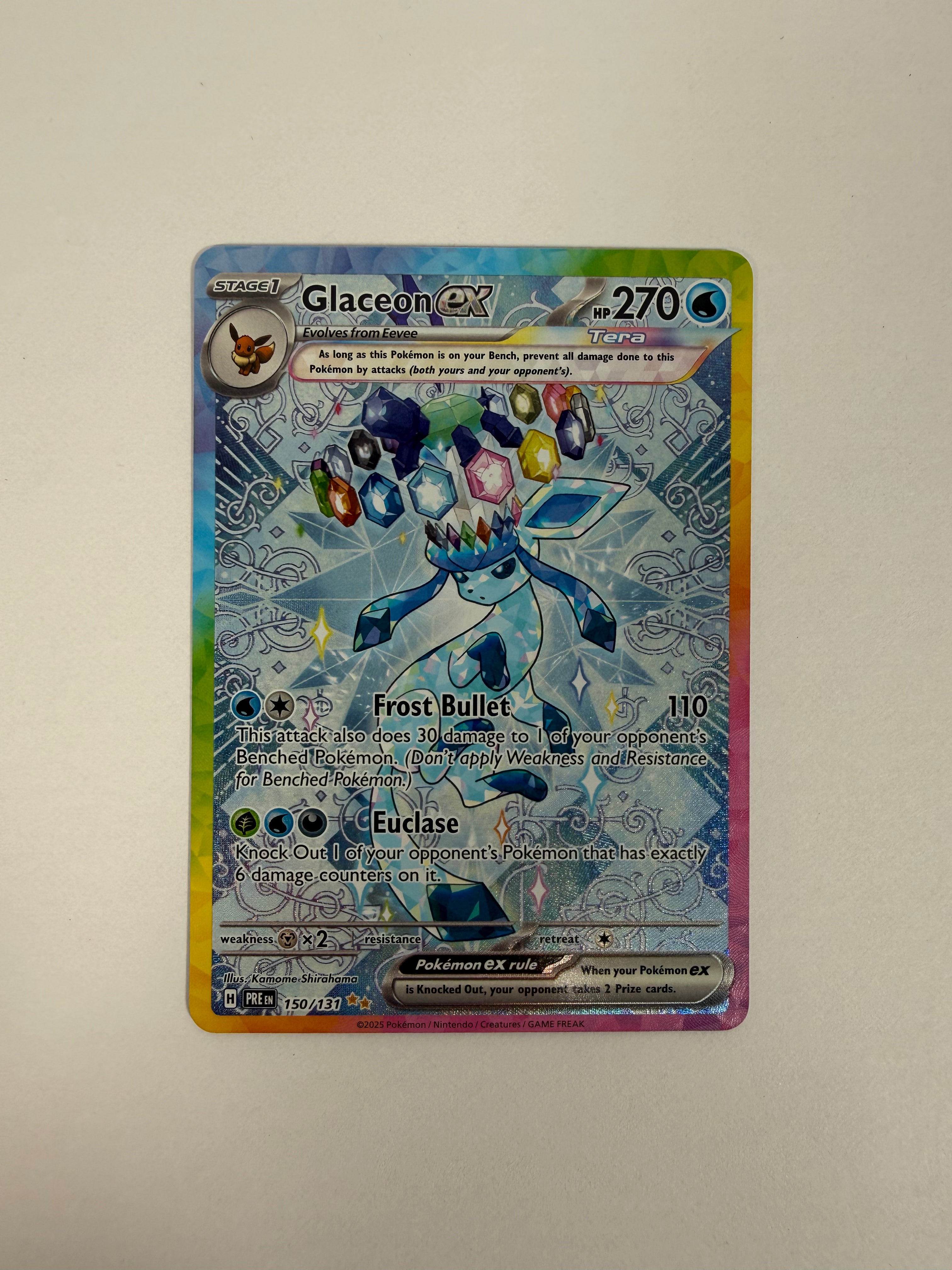 2025 Prismatic Evolutions Glaceon ex SIR 150/131
